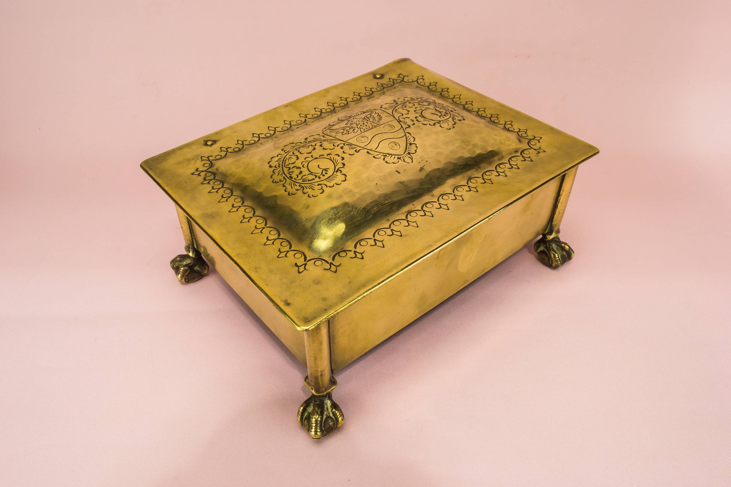 Attractive Brass Floral — Brass jewellery box