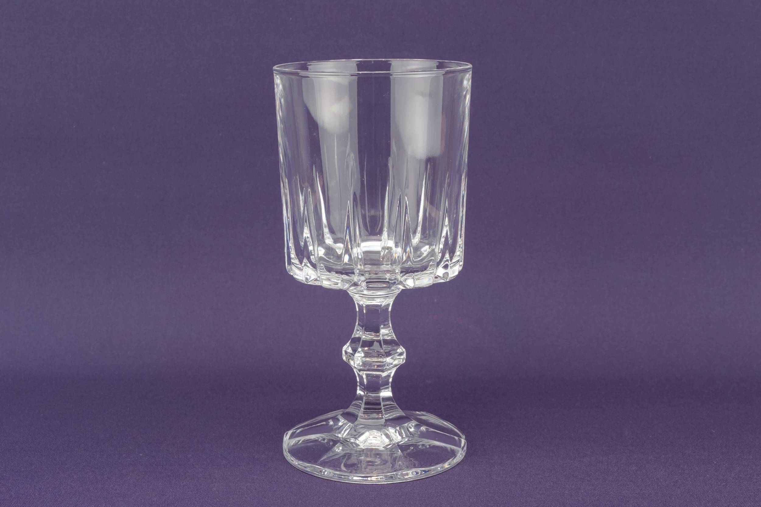 Moulded Clear Fluted — 2 stem wine glasses