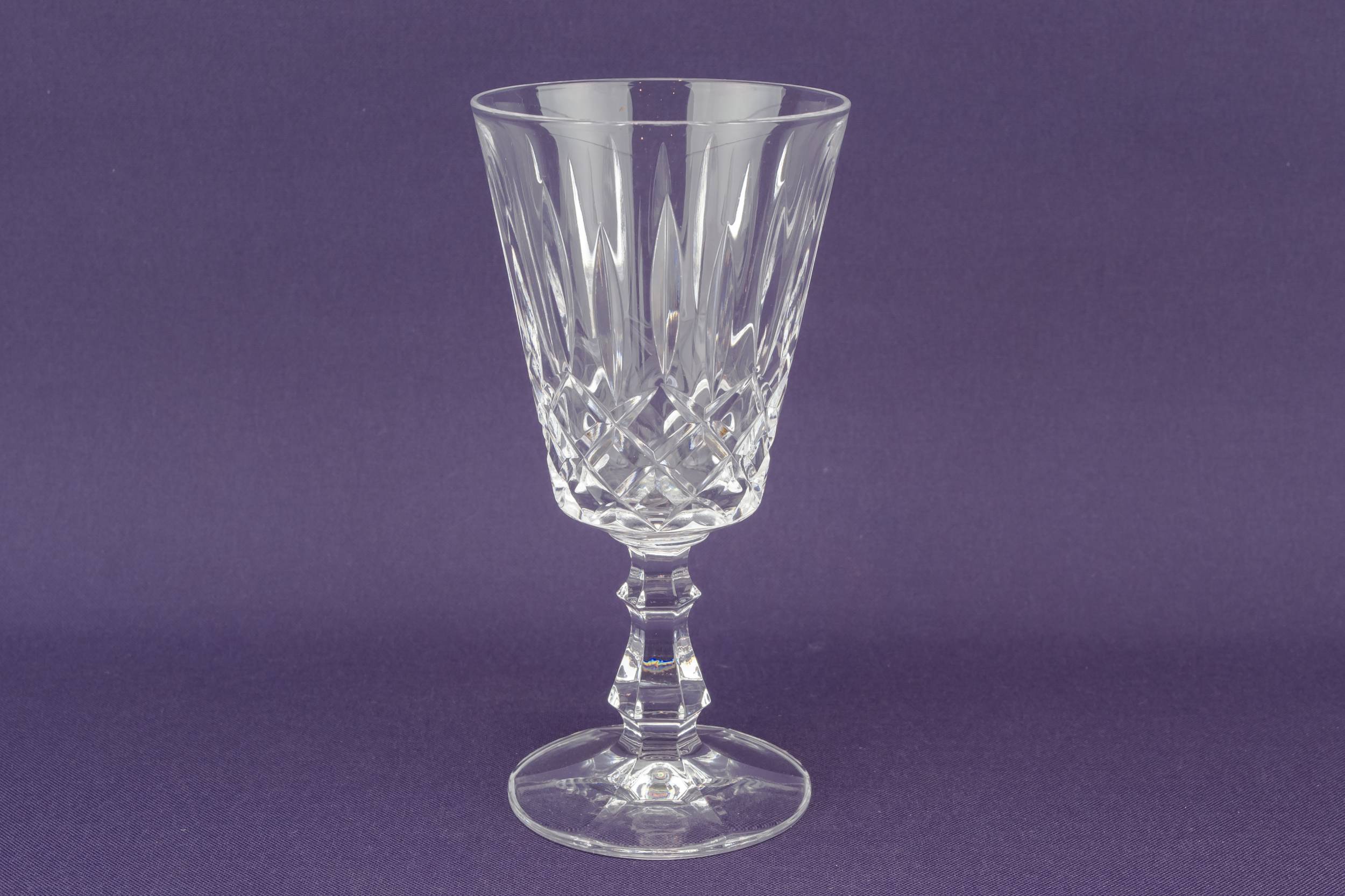 Vintage Clear Fluted — 6 small wine glasses