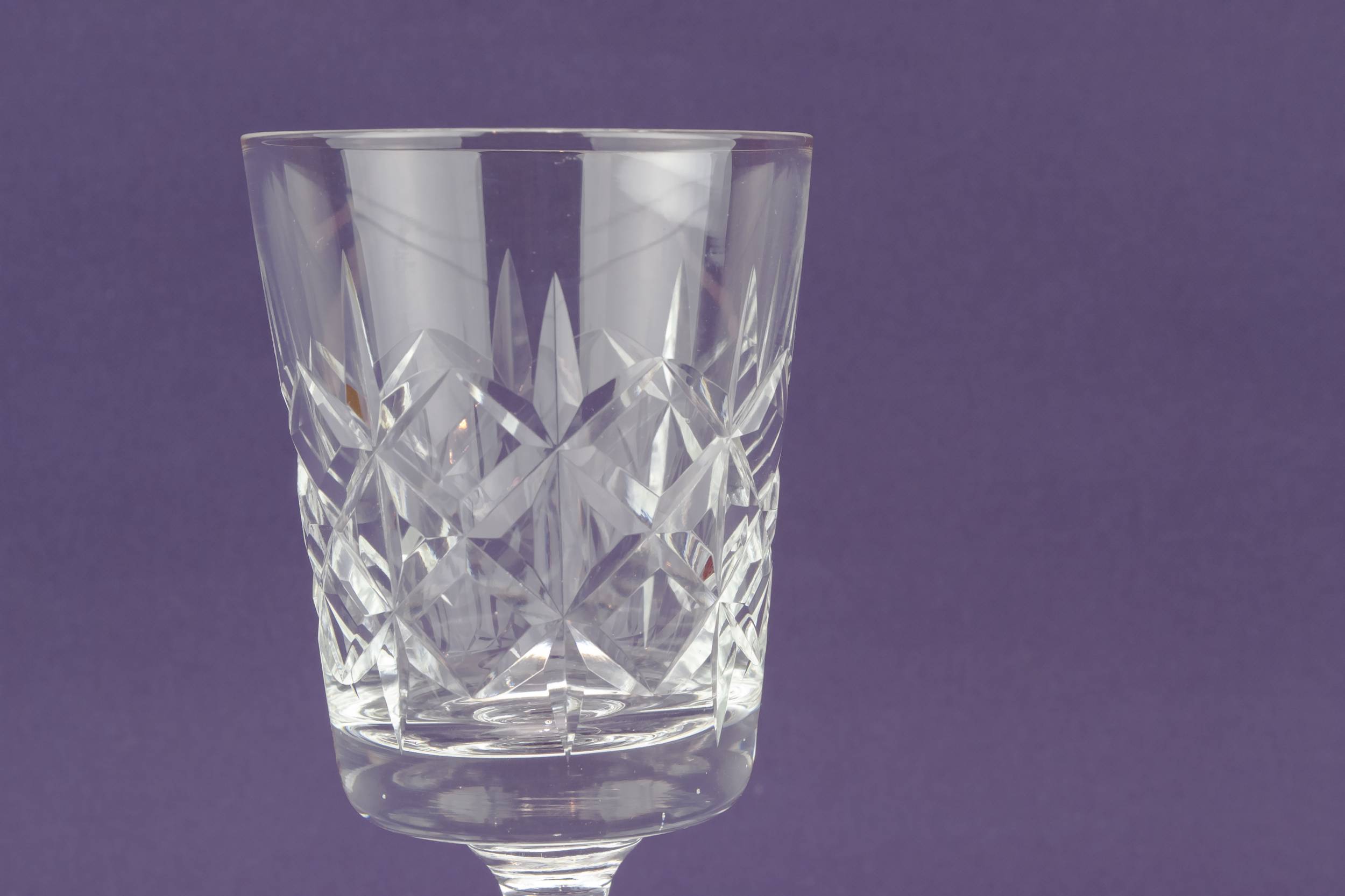 Clear Vintage Dessert — 6 conical wine glasses 1