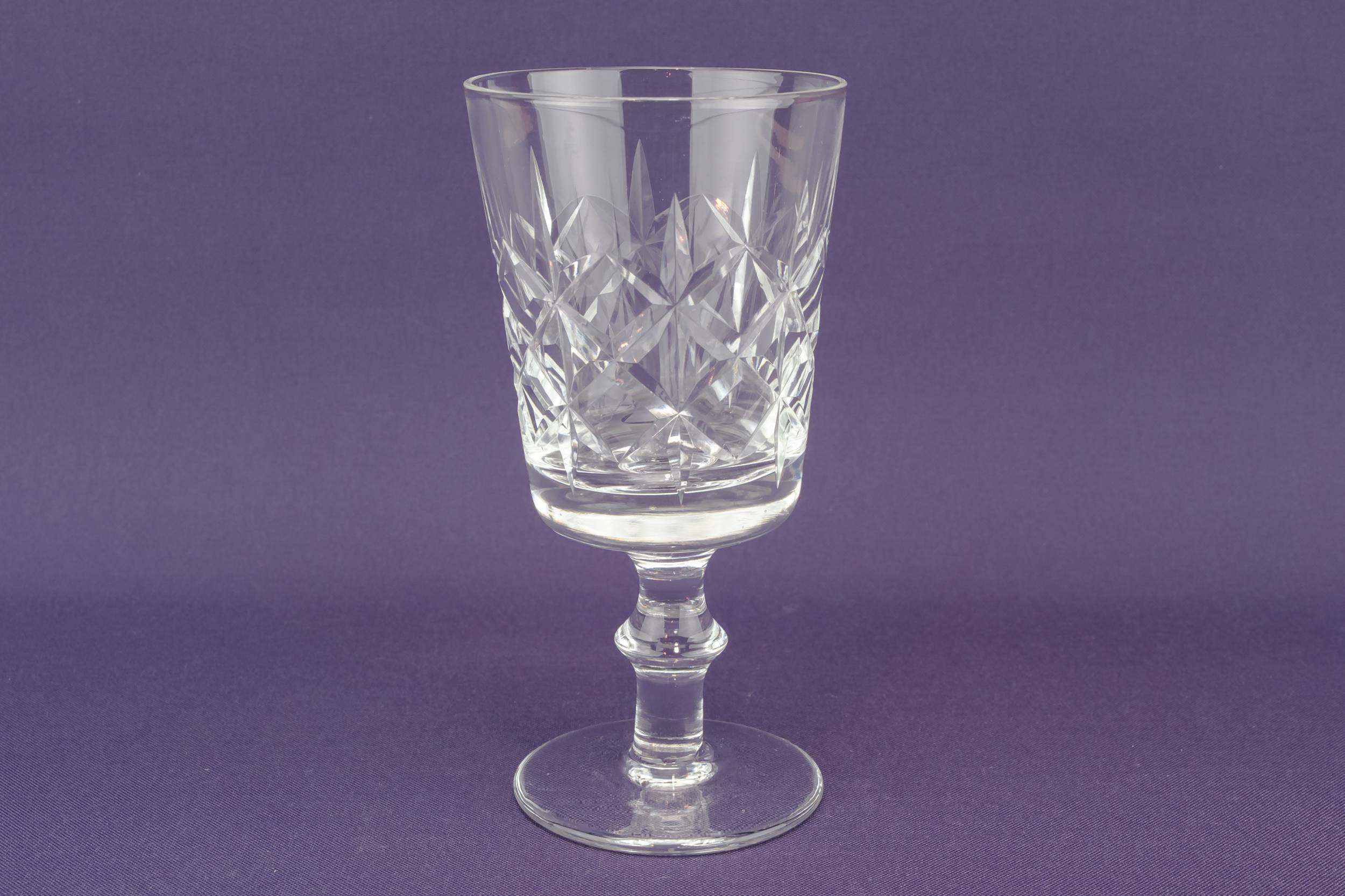 Clear Vintage Dessert — 6 conical wine glasses