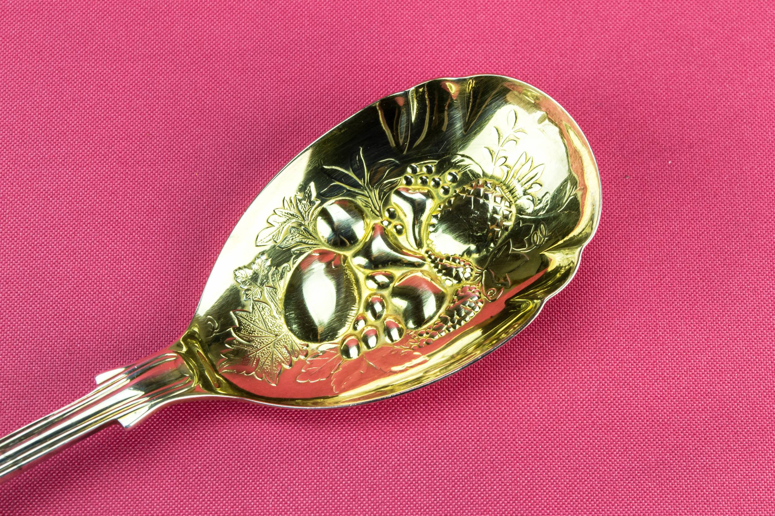 Silver Plated Metal — 2 dessert serving spoons 1
