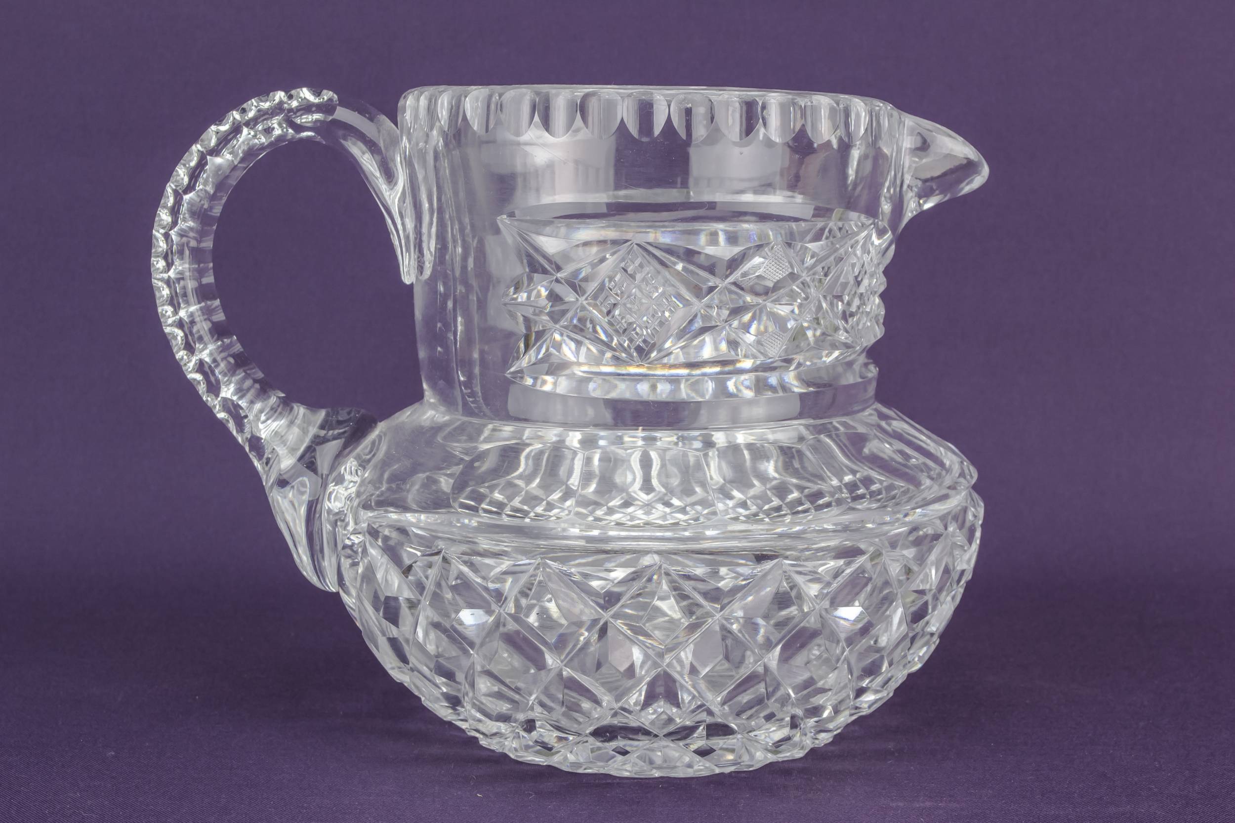 Crystal Victorian Glass — Heavy glass water jug 3