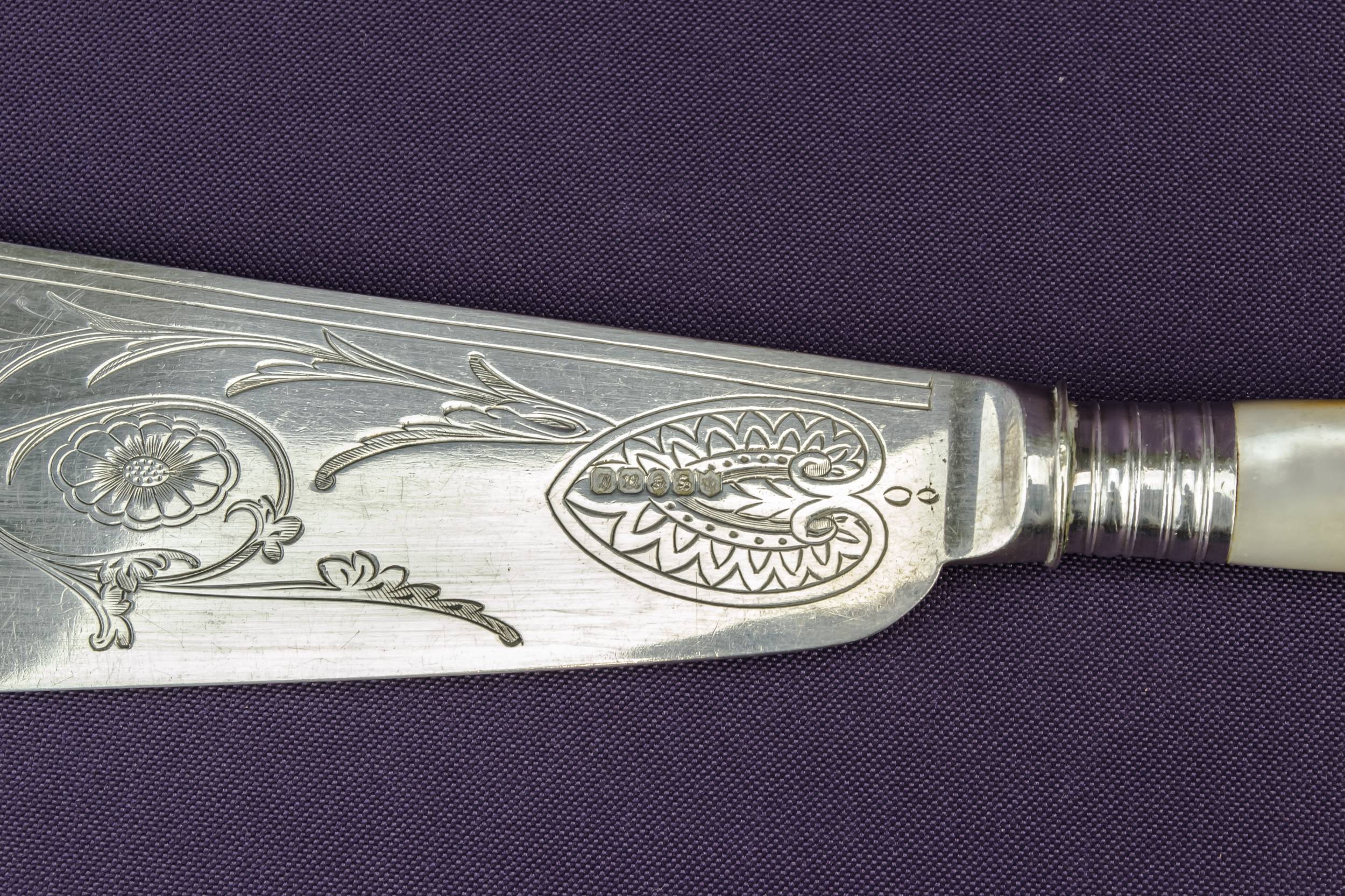 High Victorian Silver — Large serving set 6