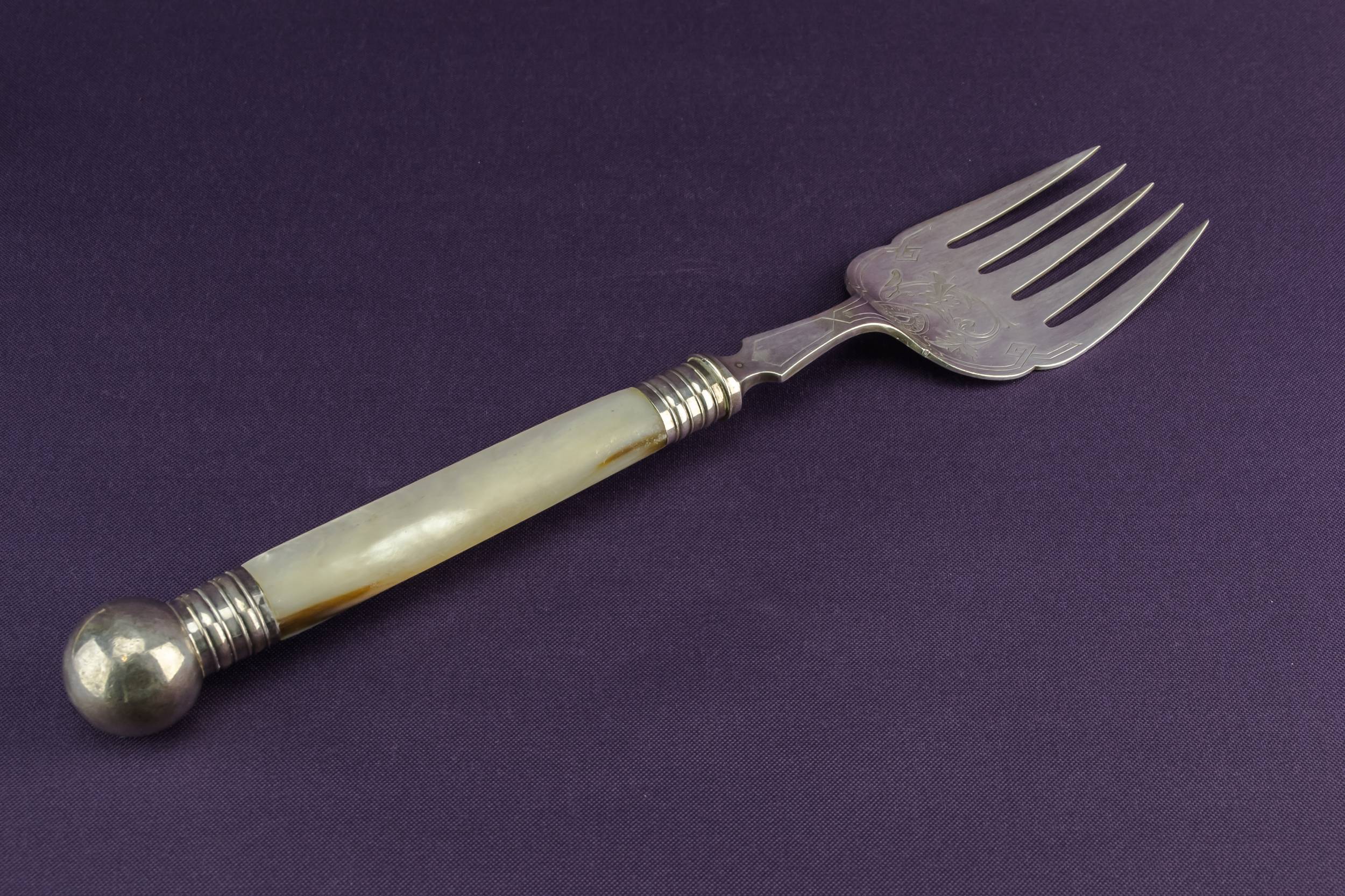 High Victorian Silver — Large serving set 4