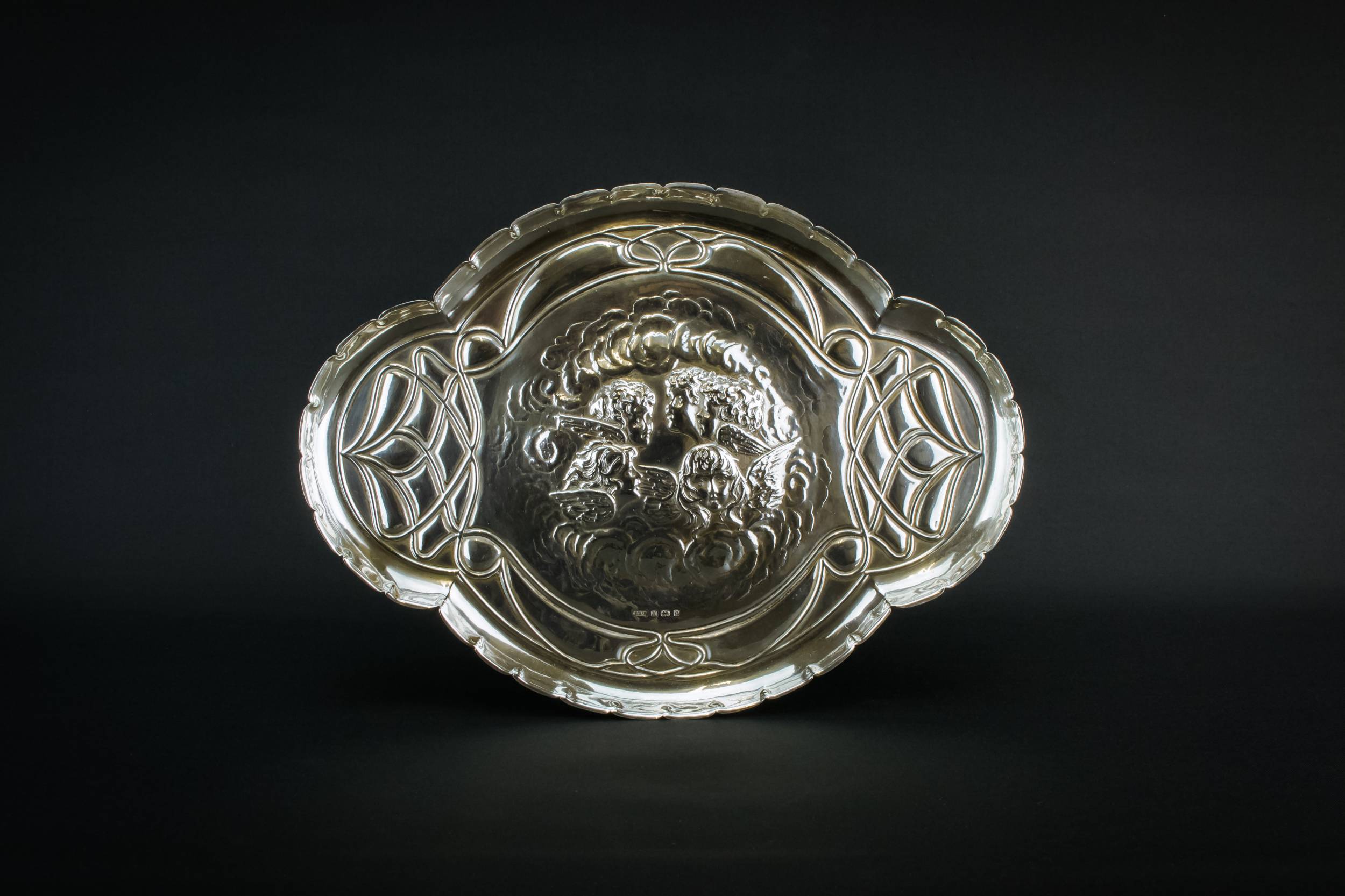 Spectacular Art Nouveau — Sterling silver tray
