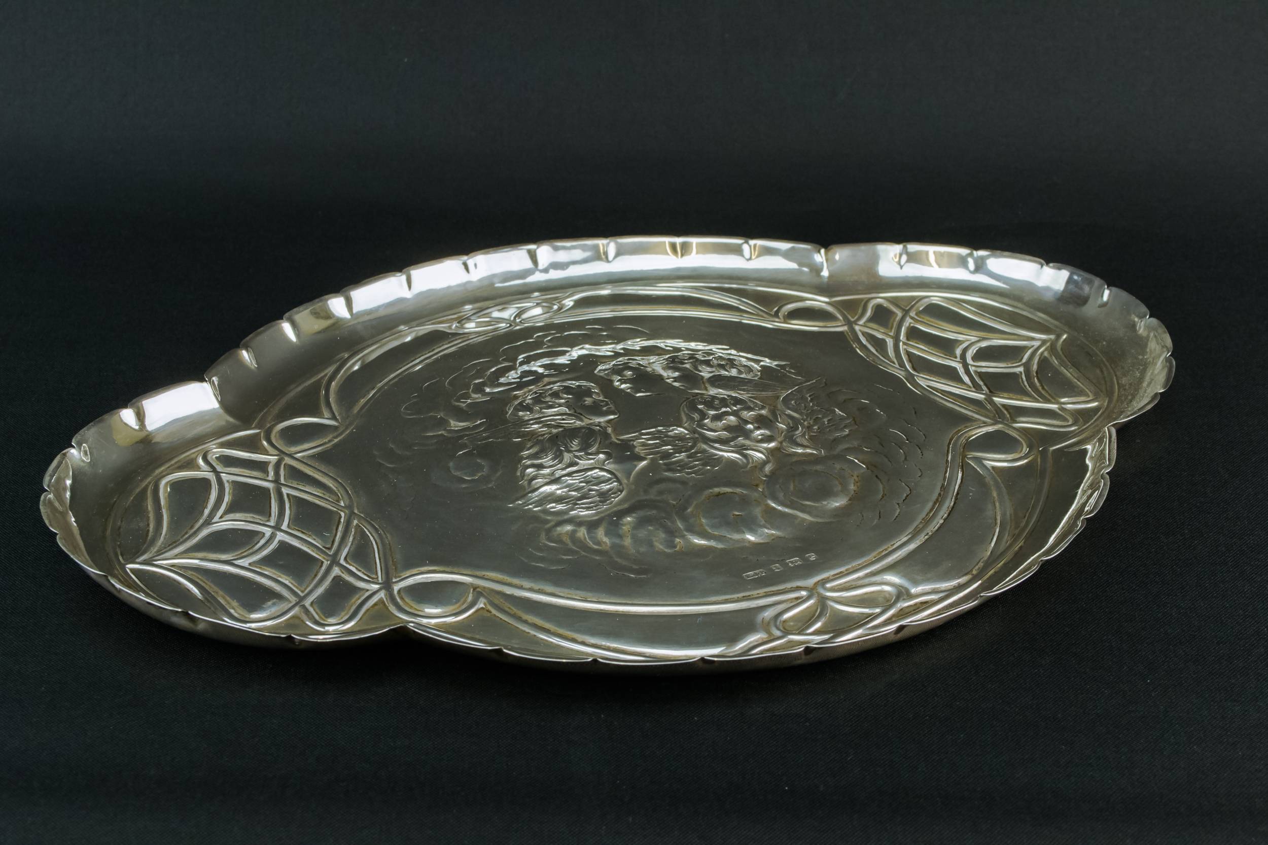 Spectacular Art Nouveau — Sterling silver tray 4
