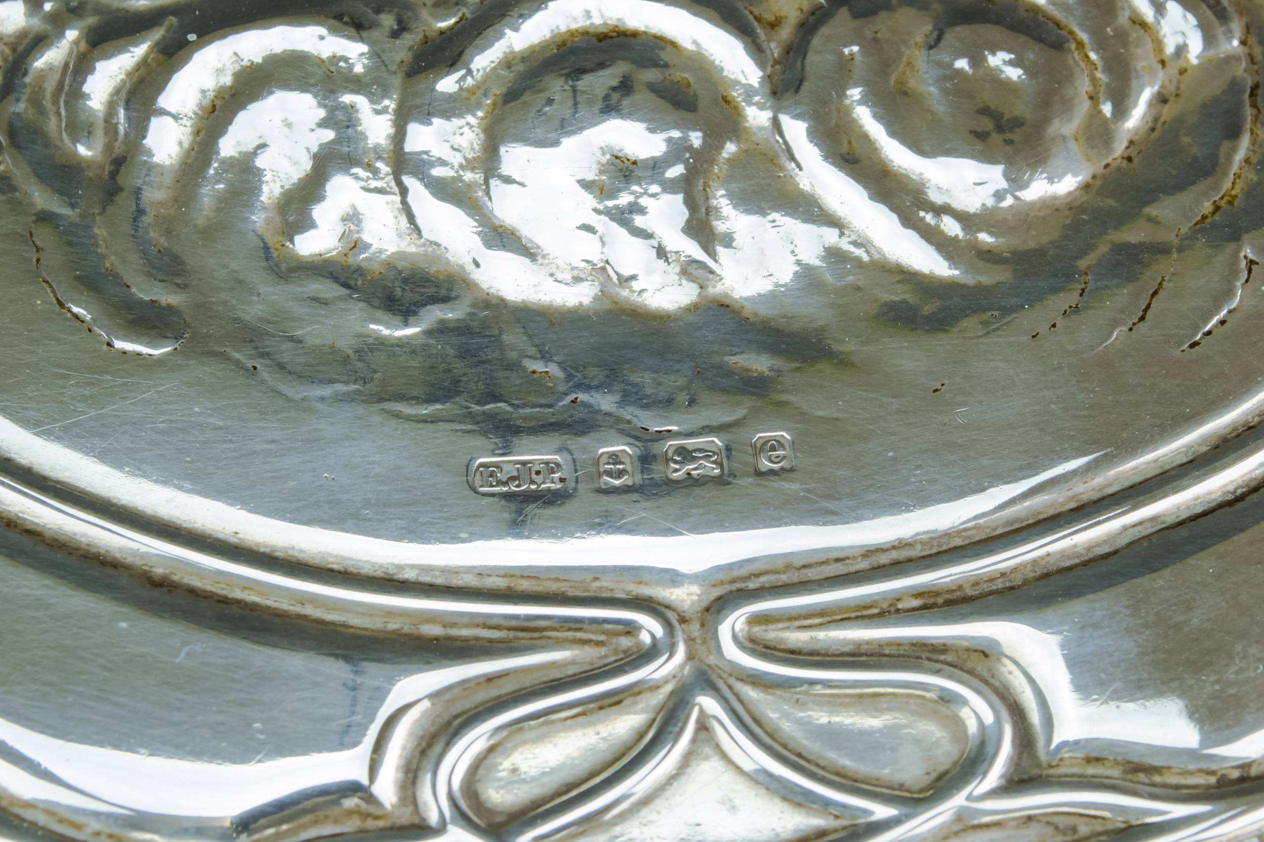 Spectacular Art Nouveau — Sterling silver tray 5