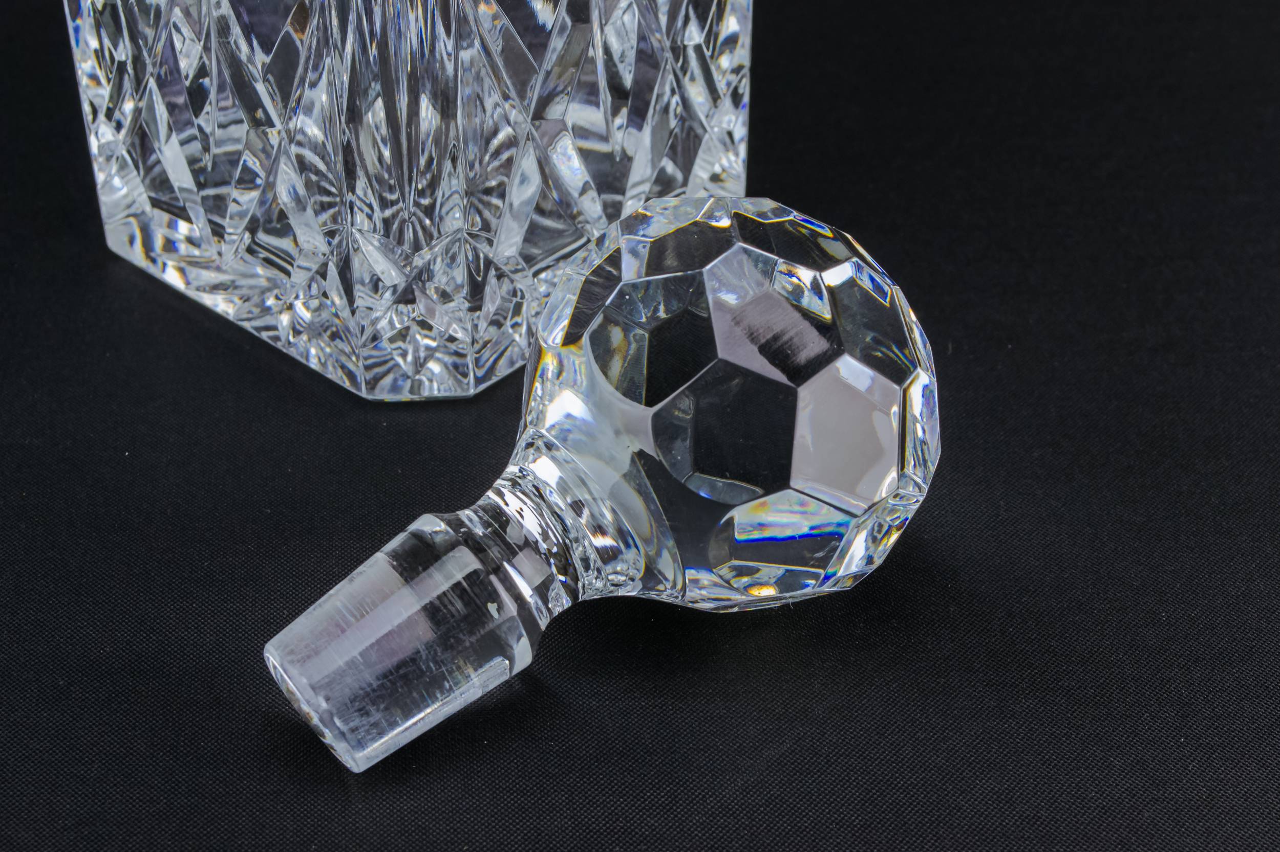 Square Cut Glass — Sherry cut glass decanter 2