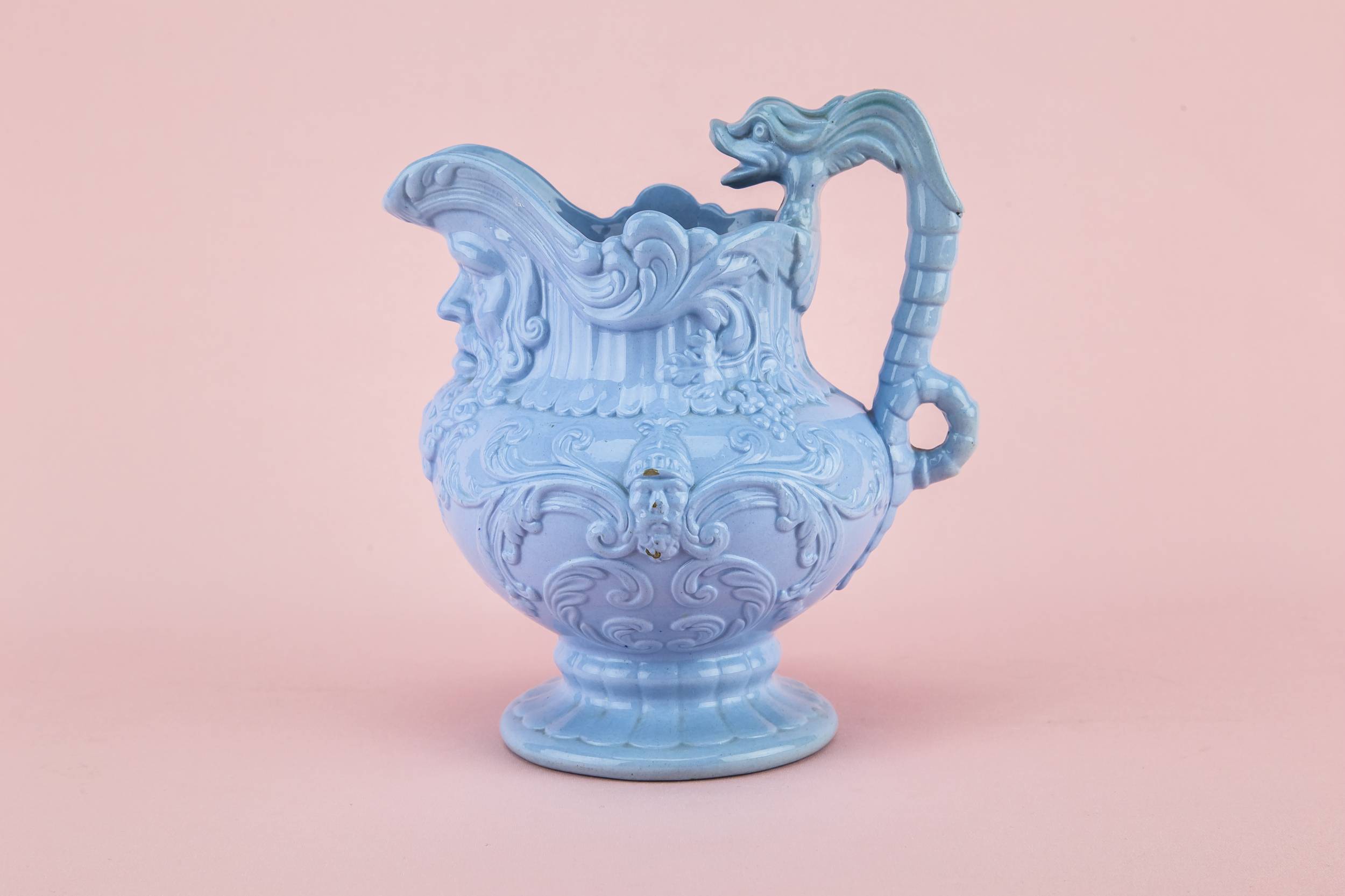 High Victorian Antique — Opulent blue water jug 3