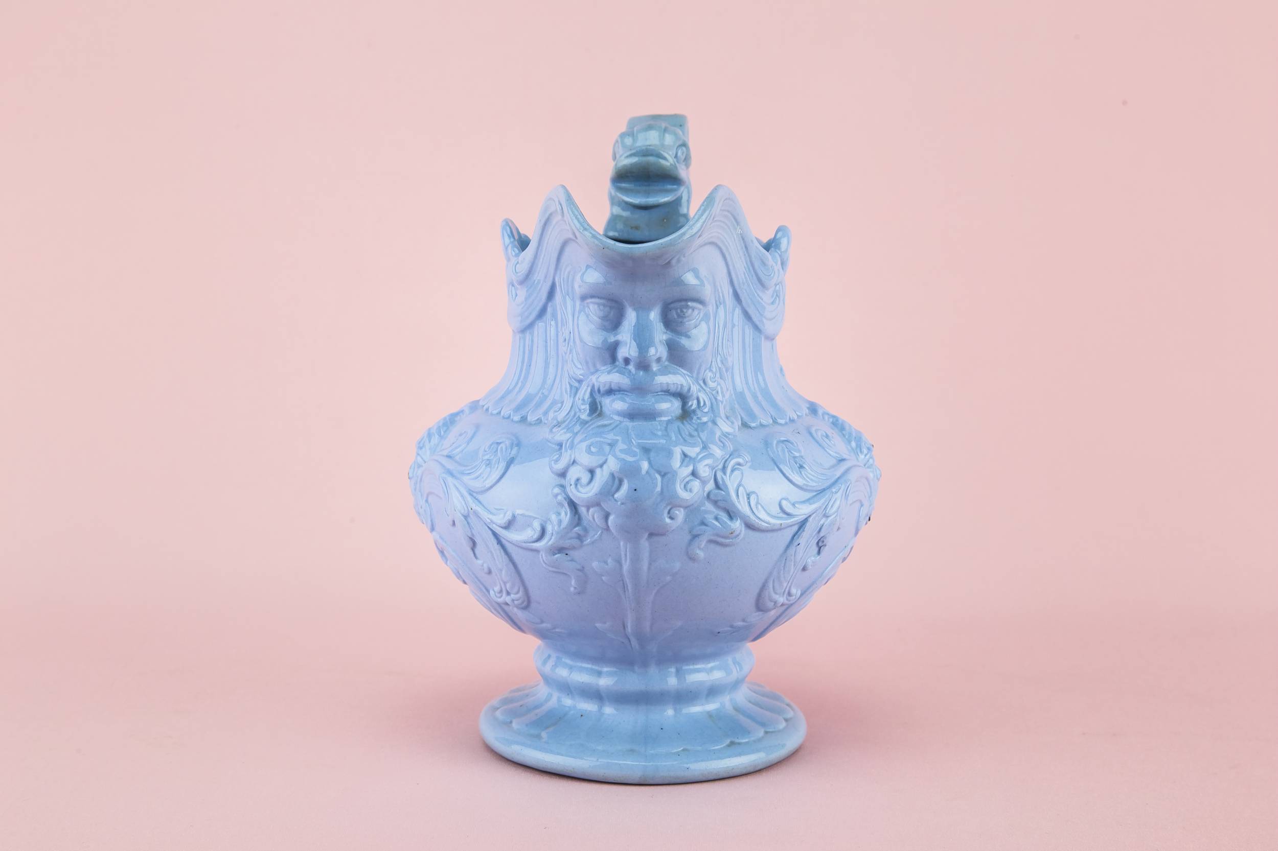 High Victorian Antique — Opulent blue water jug 2