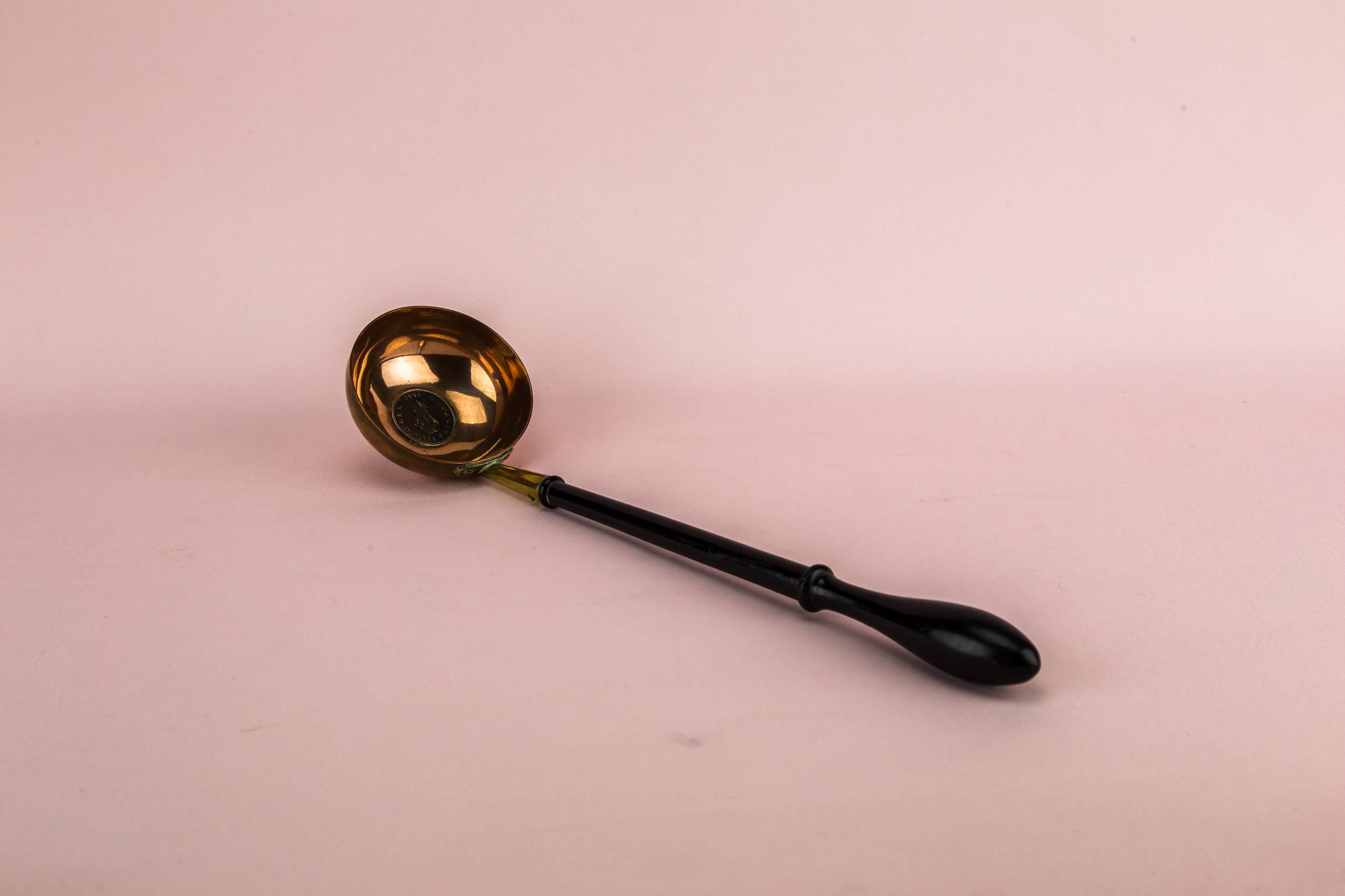 Antique 1806 Coin — Copper punch ladle with coin