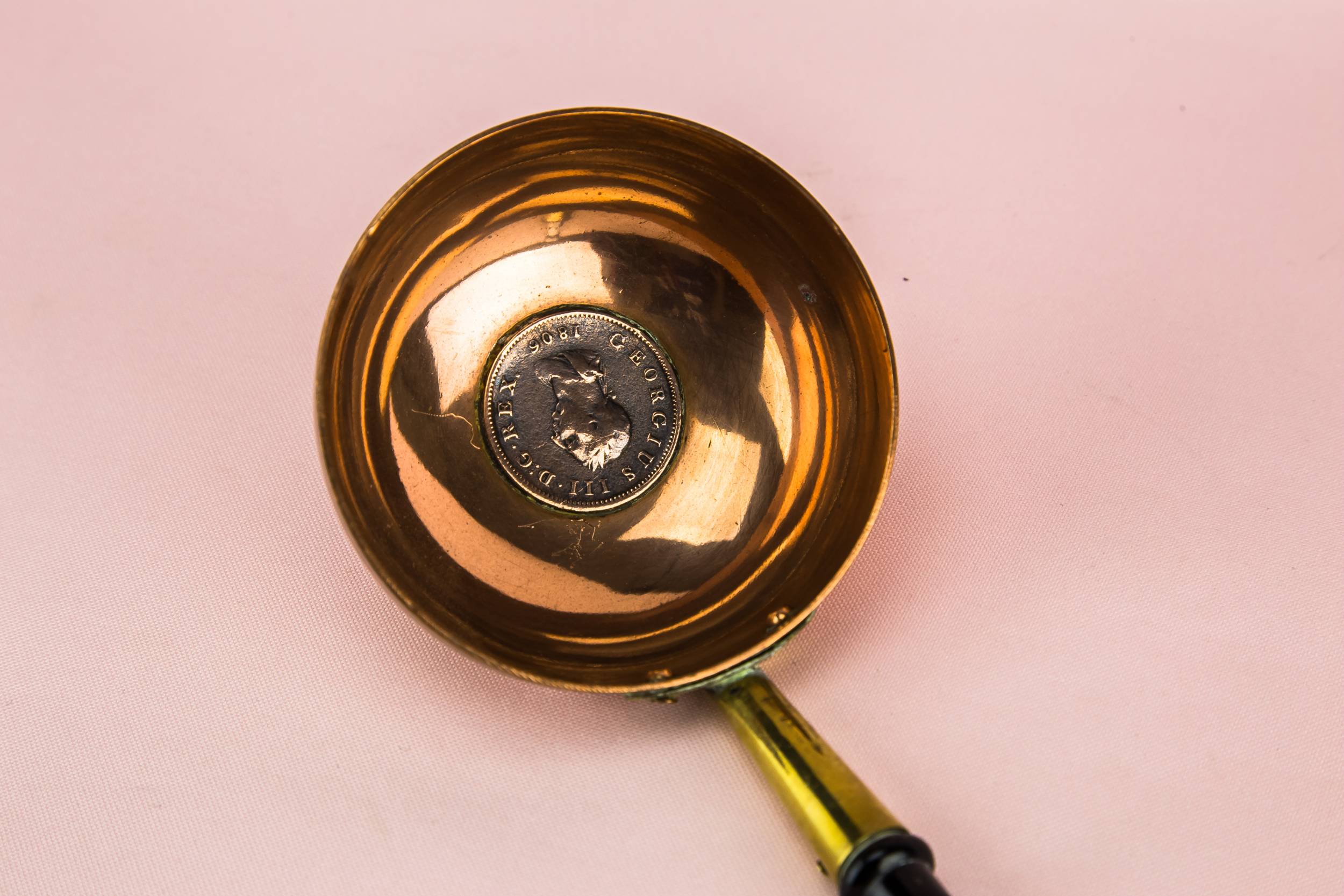 Antique 1806 Coin — Copper punch ladle with coin 1