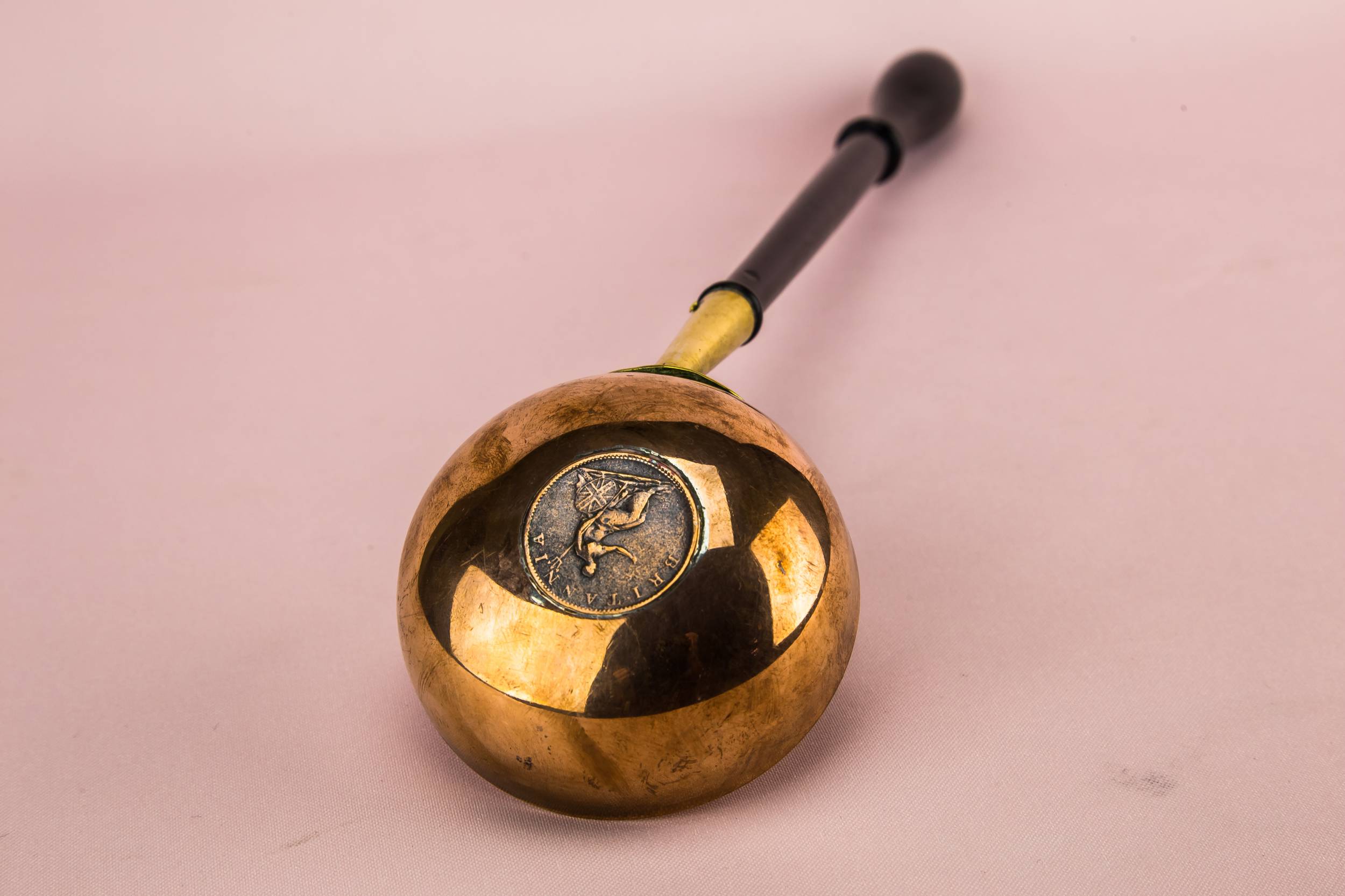 Antique 1806 Coin — Copper punch ladle with coin 2