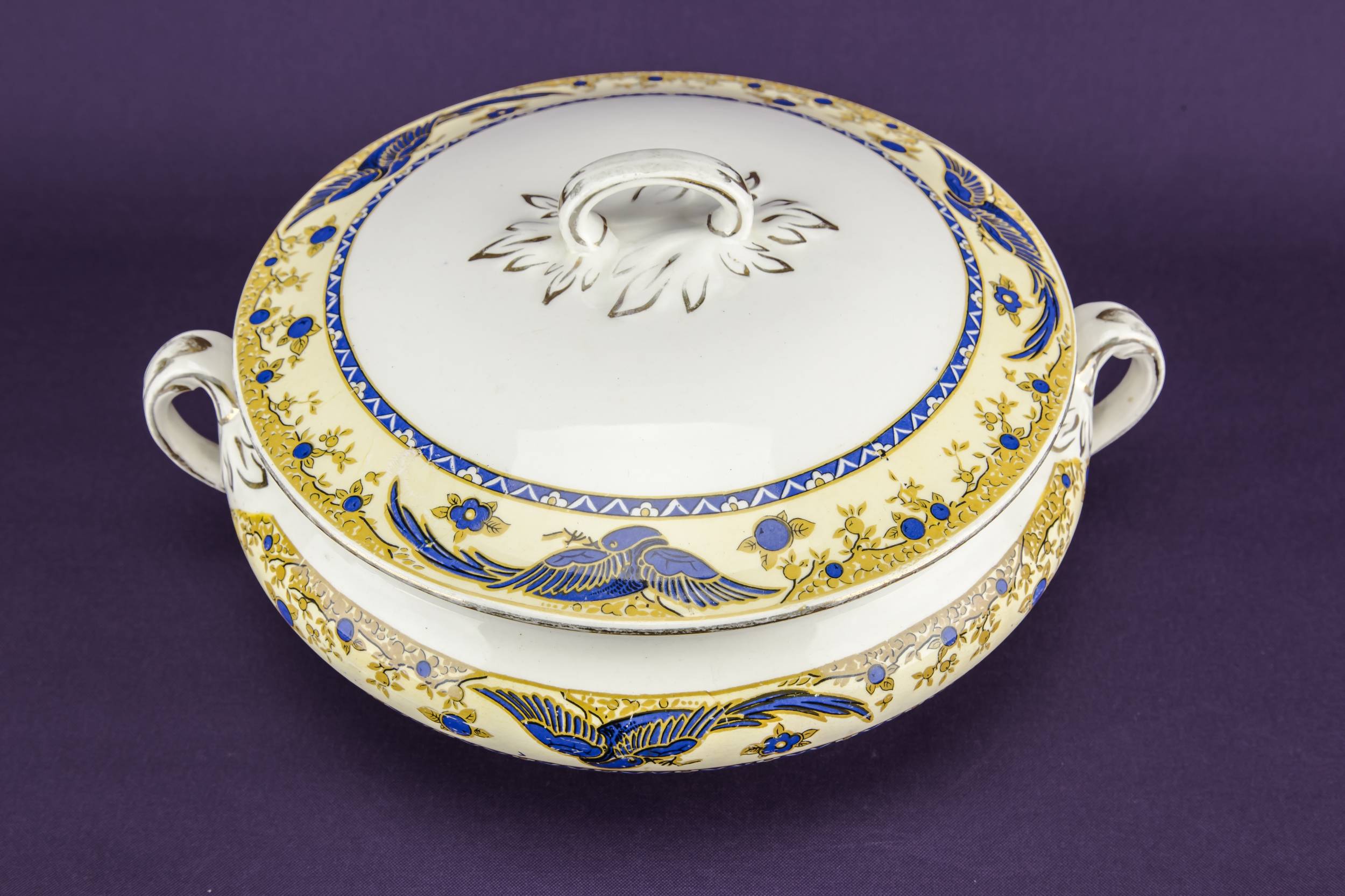 Blue And White — Blue and yellow tureen 2