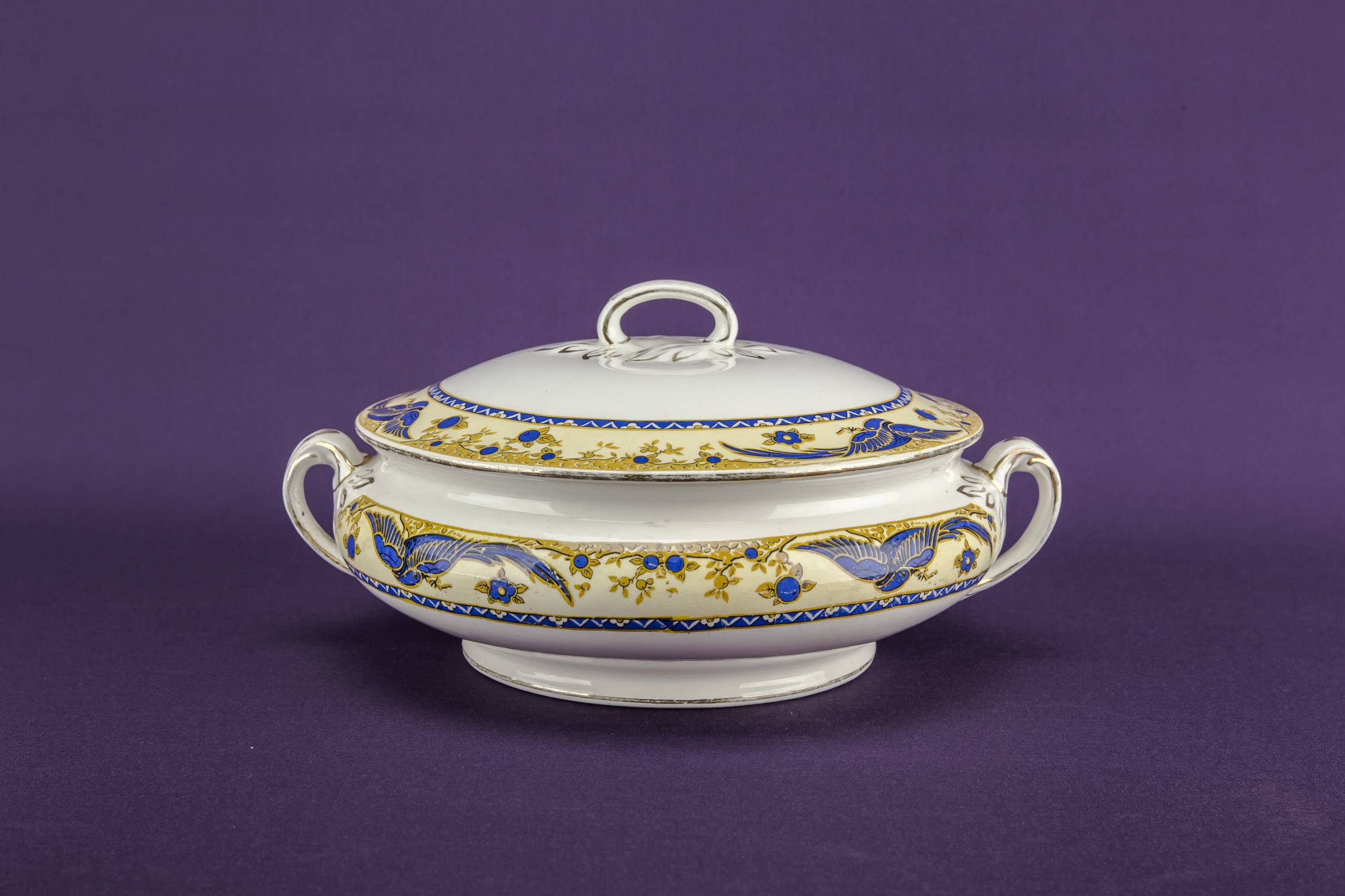 Blue And White — Blue and yellow tureen