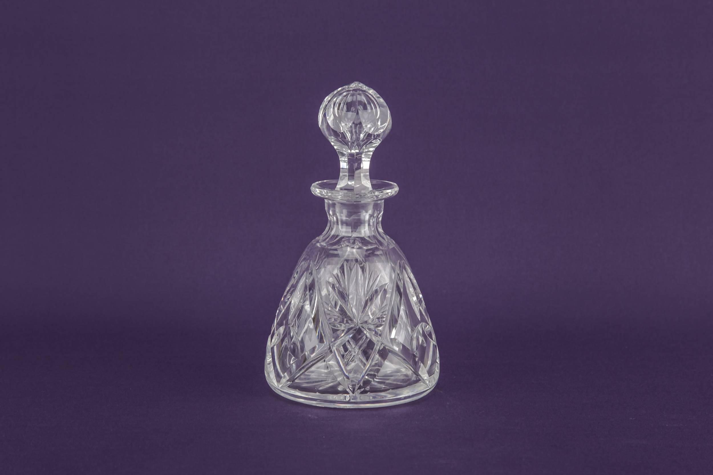 Mid-century Modern Glass — Cut glass oil condiment