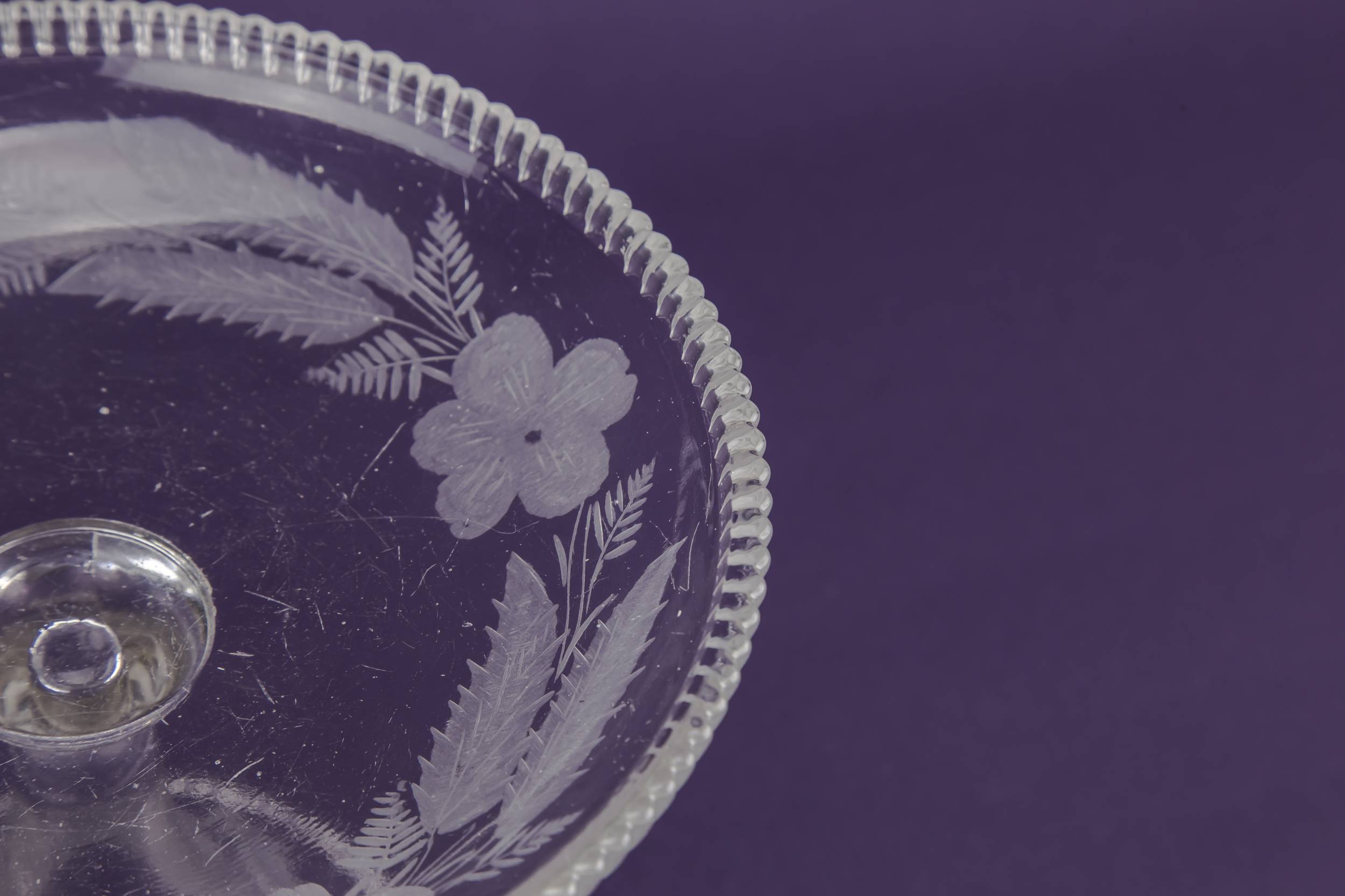 Spectacular Vintage Glass — Glass cake stem bowl 2