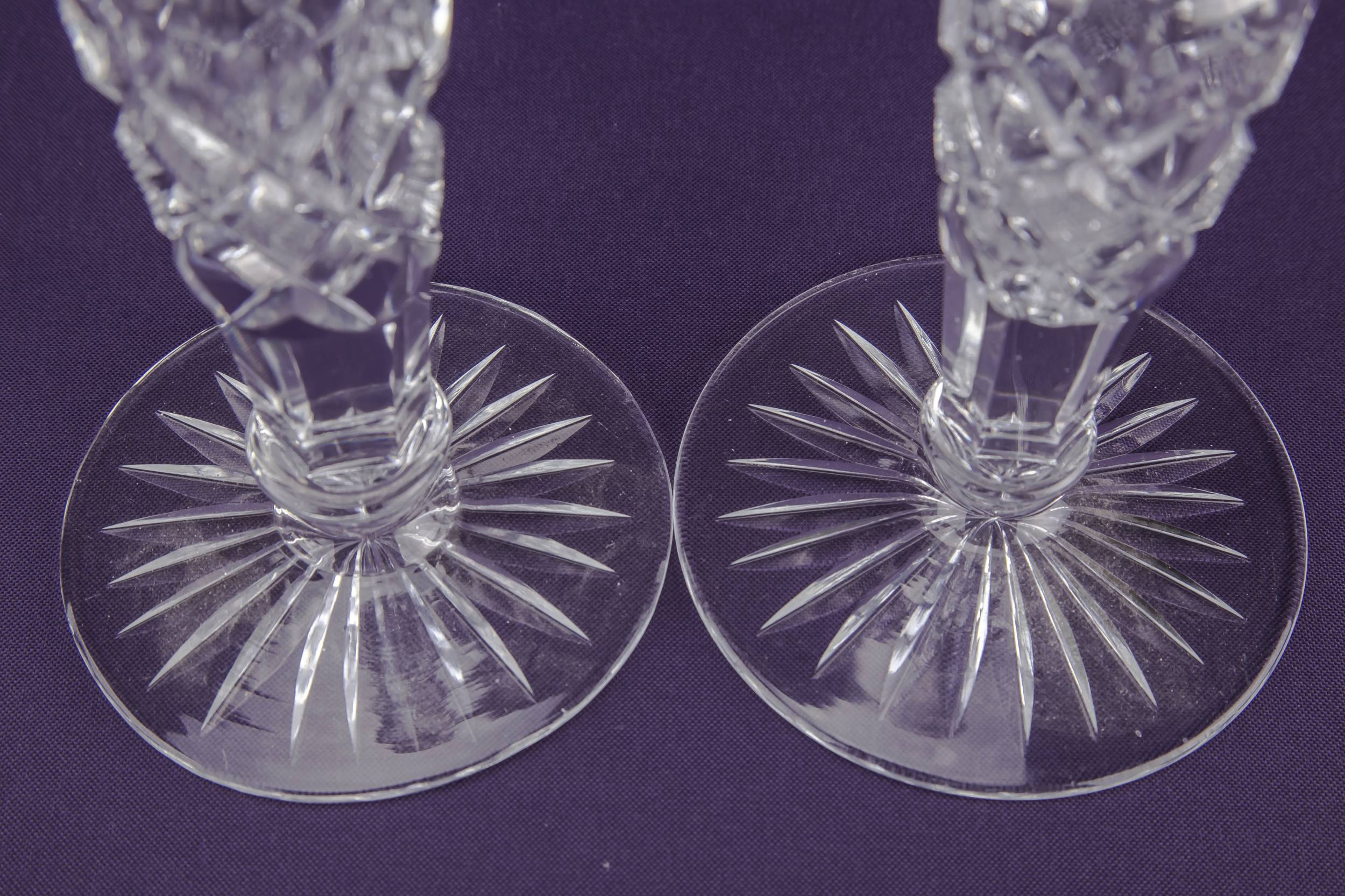 Sparkling Medium Diamond — 2 cut crystal candlesticks 2