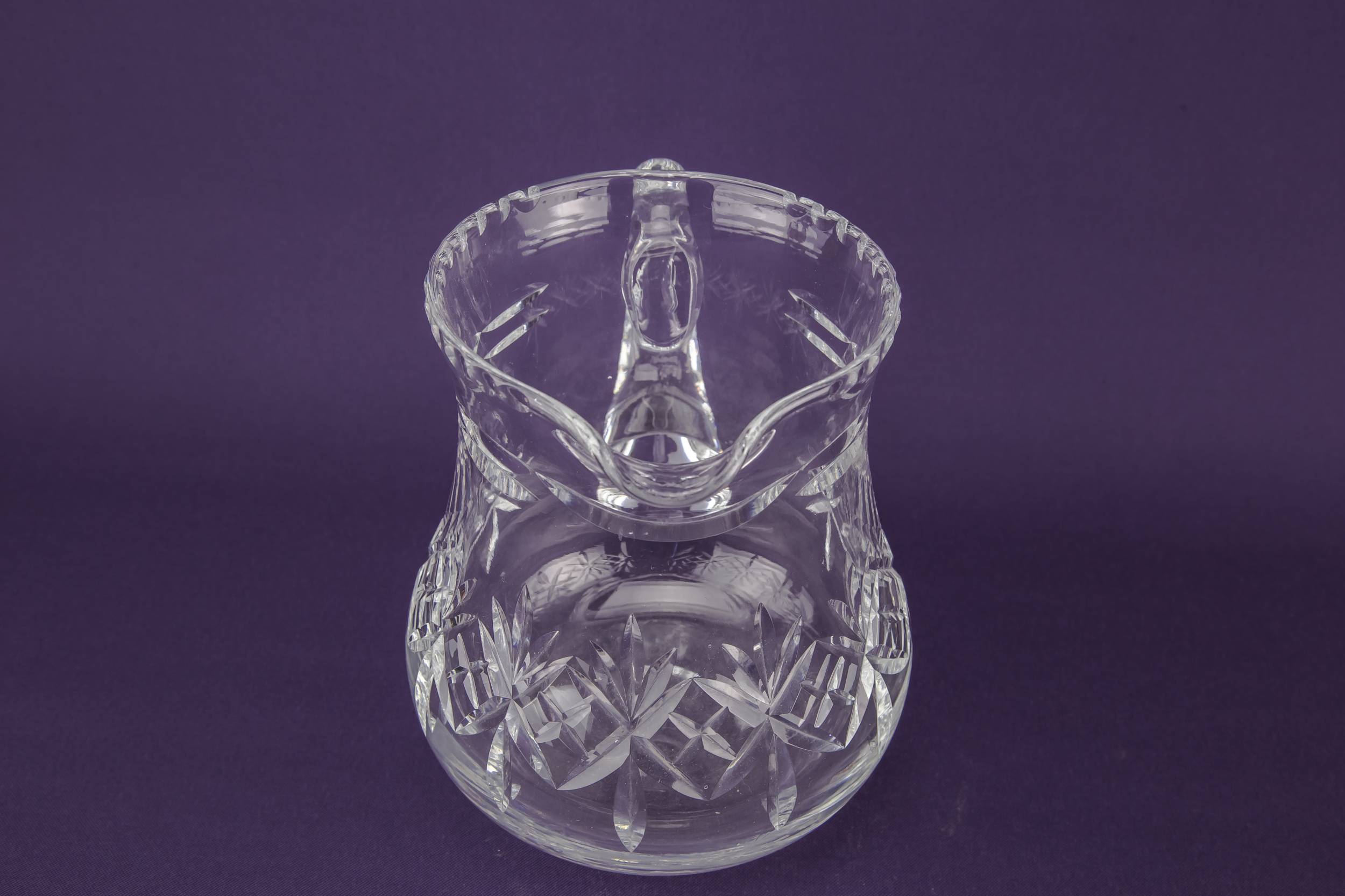 Vintage Medium Crosshatch — Cut glass water jug 1