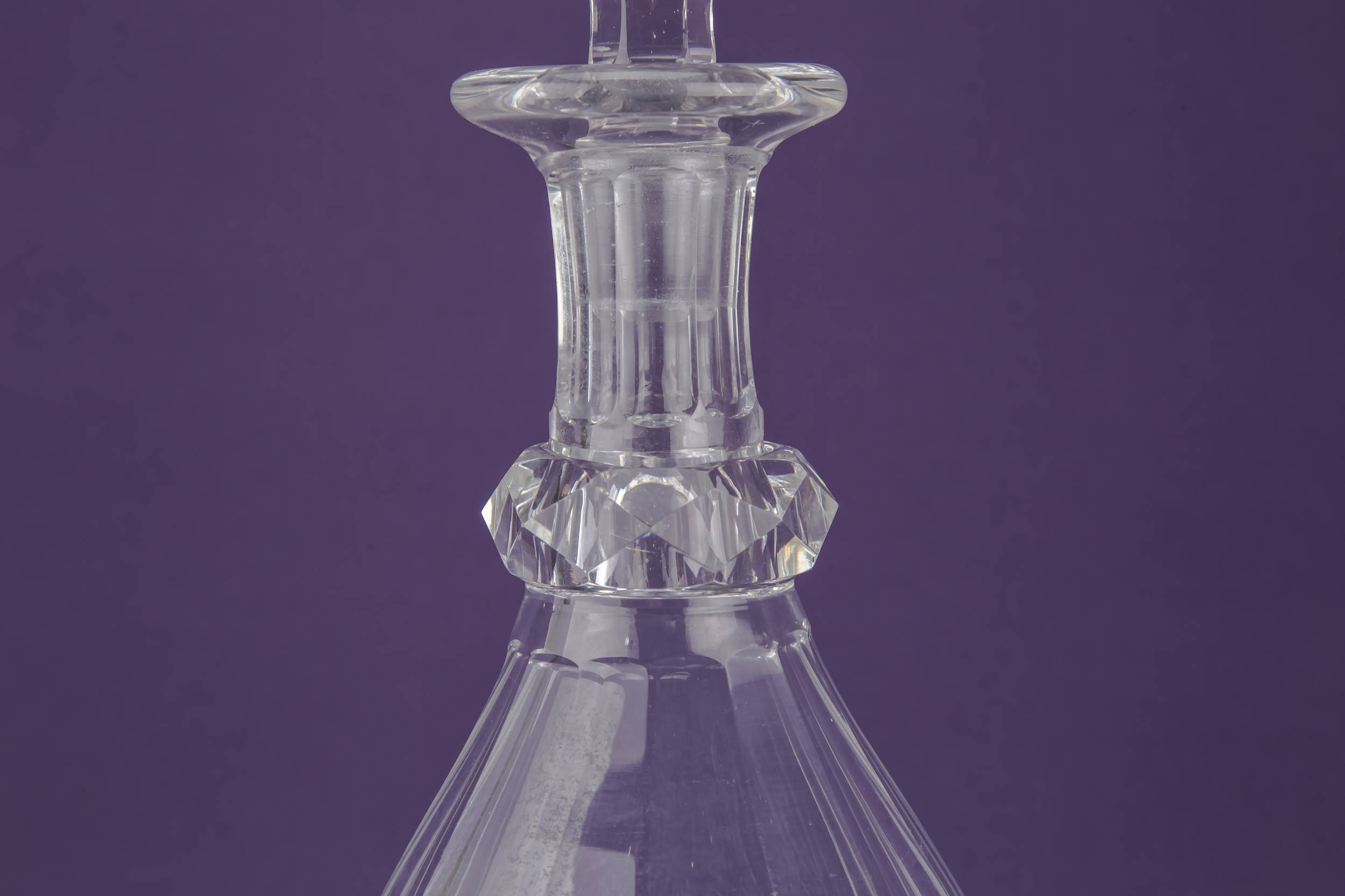 Cut Glass Barrel — Whisky cut glass decanter 1