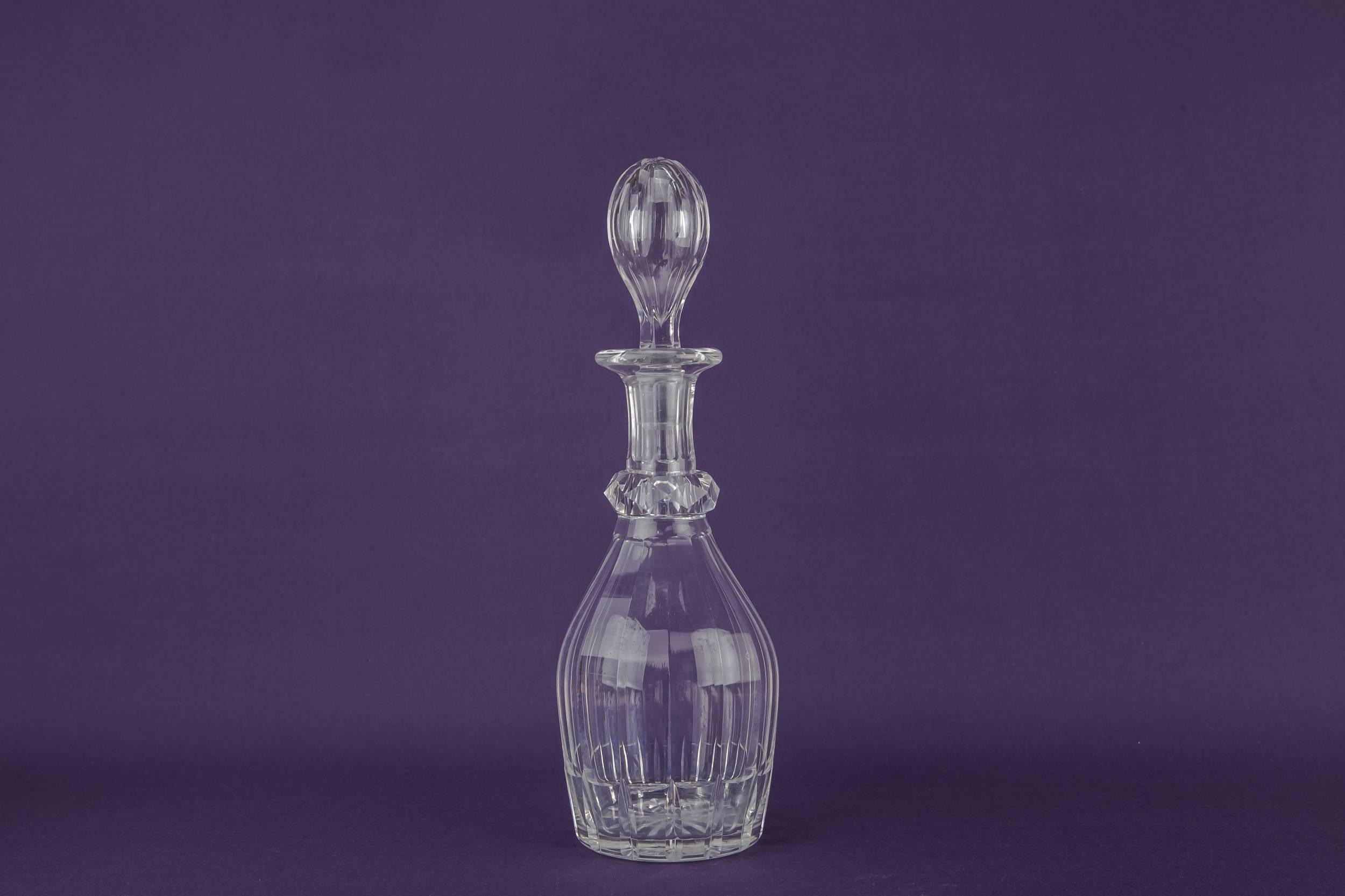 Cut Glass Barrel — Whisky cut glass decanter