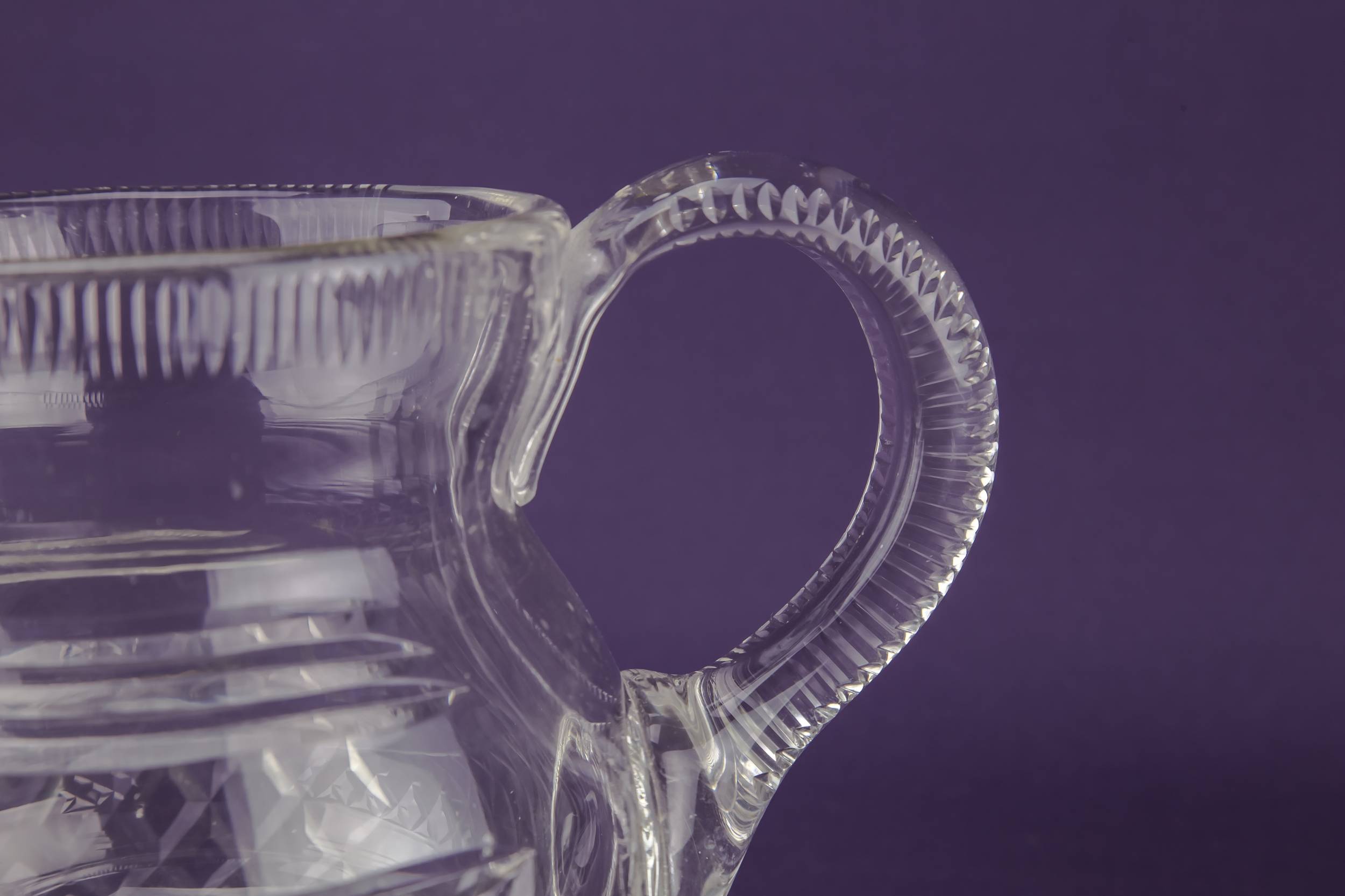 Victorian Antique Milk — Cut glass water jug 1