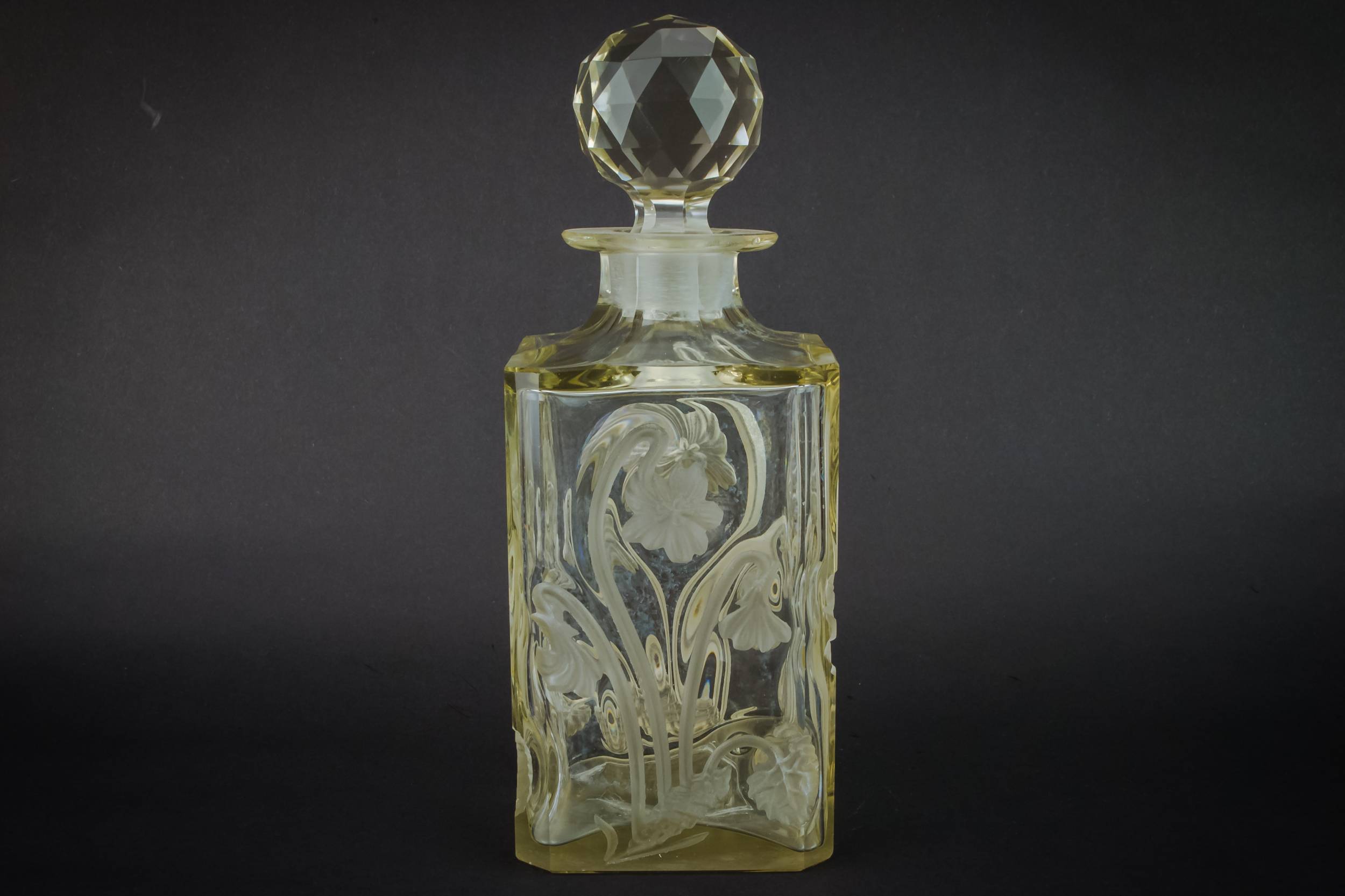 Antique Cut Glass — Art Nouveau whisky decanter 1