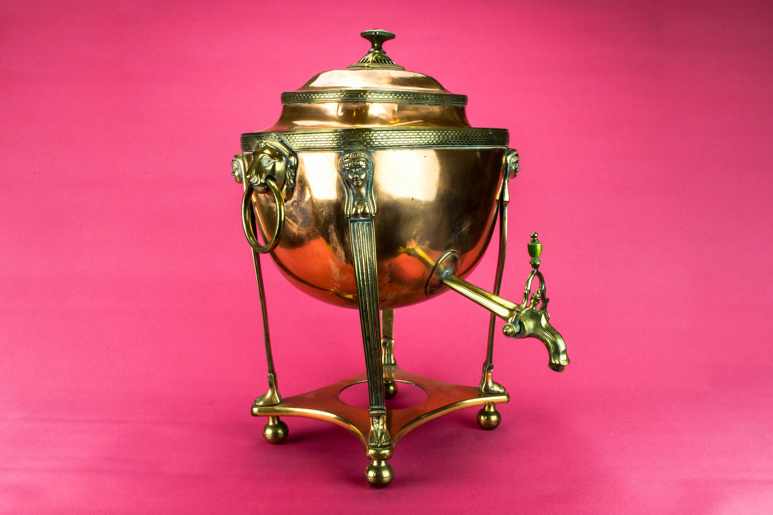 Antique Lion Masks — Regency hot water urn 1