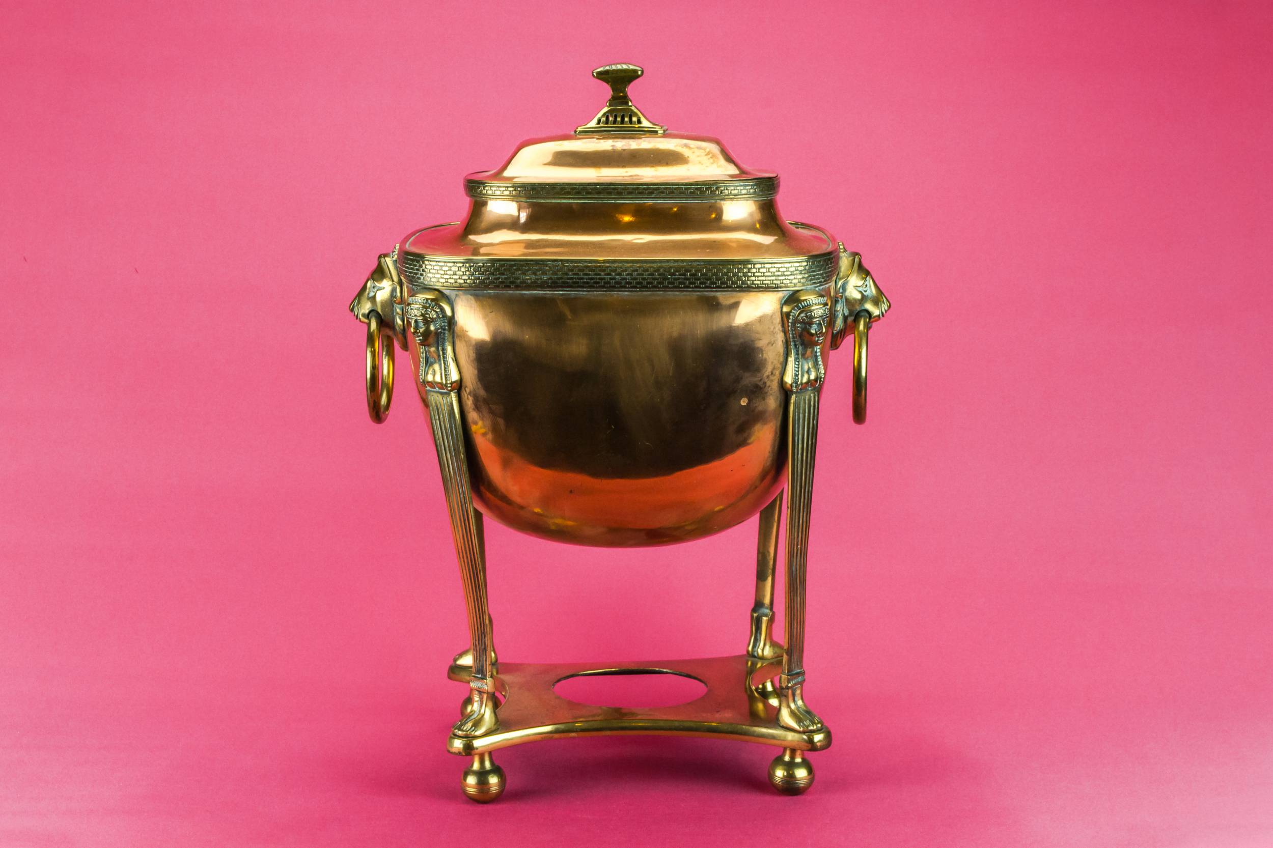 Antique Lion Masks — Regency hot water urn 3