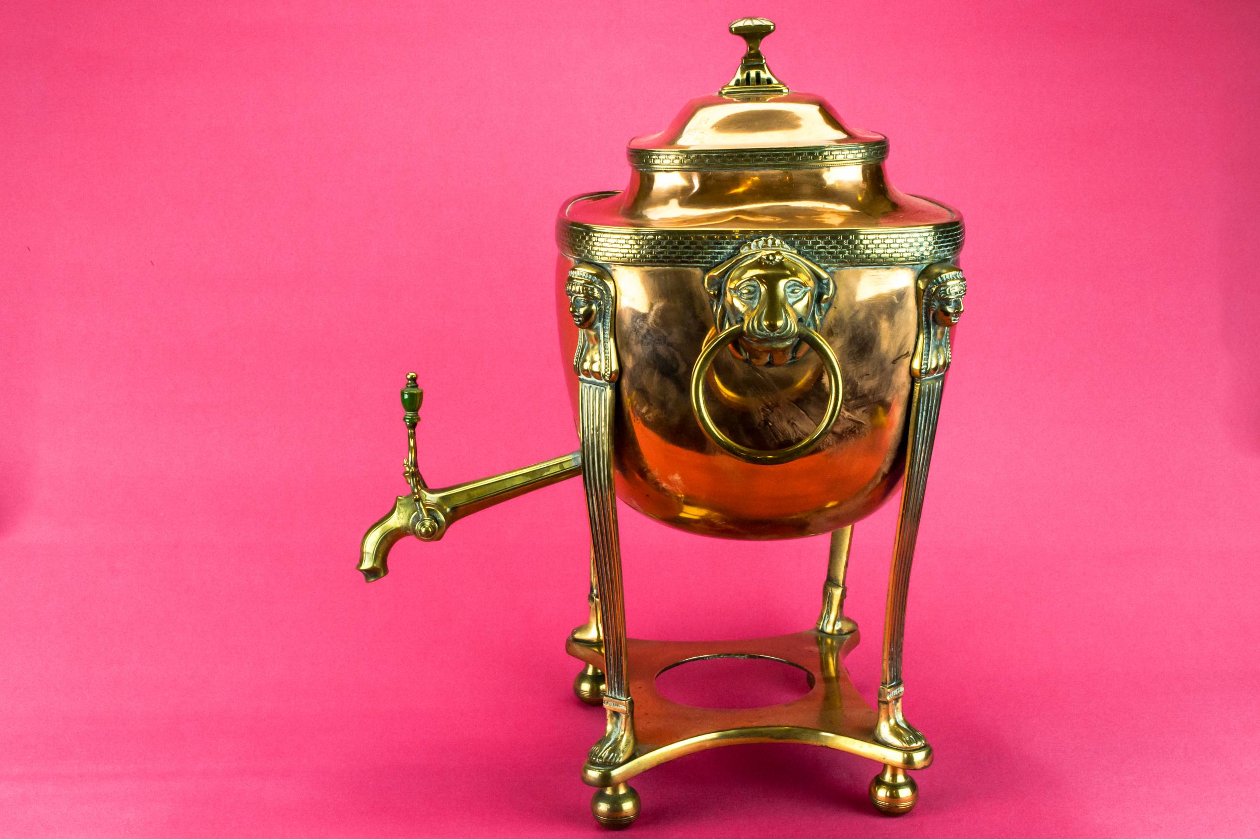 Antique Lion Masks — Regency hot water urn 2