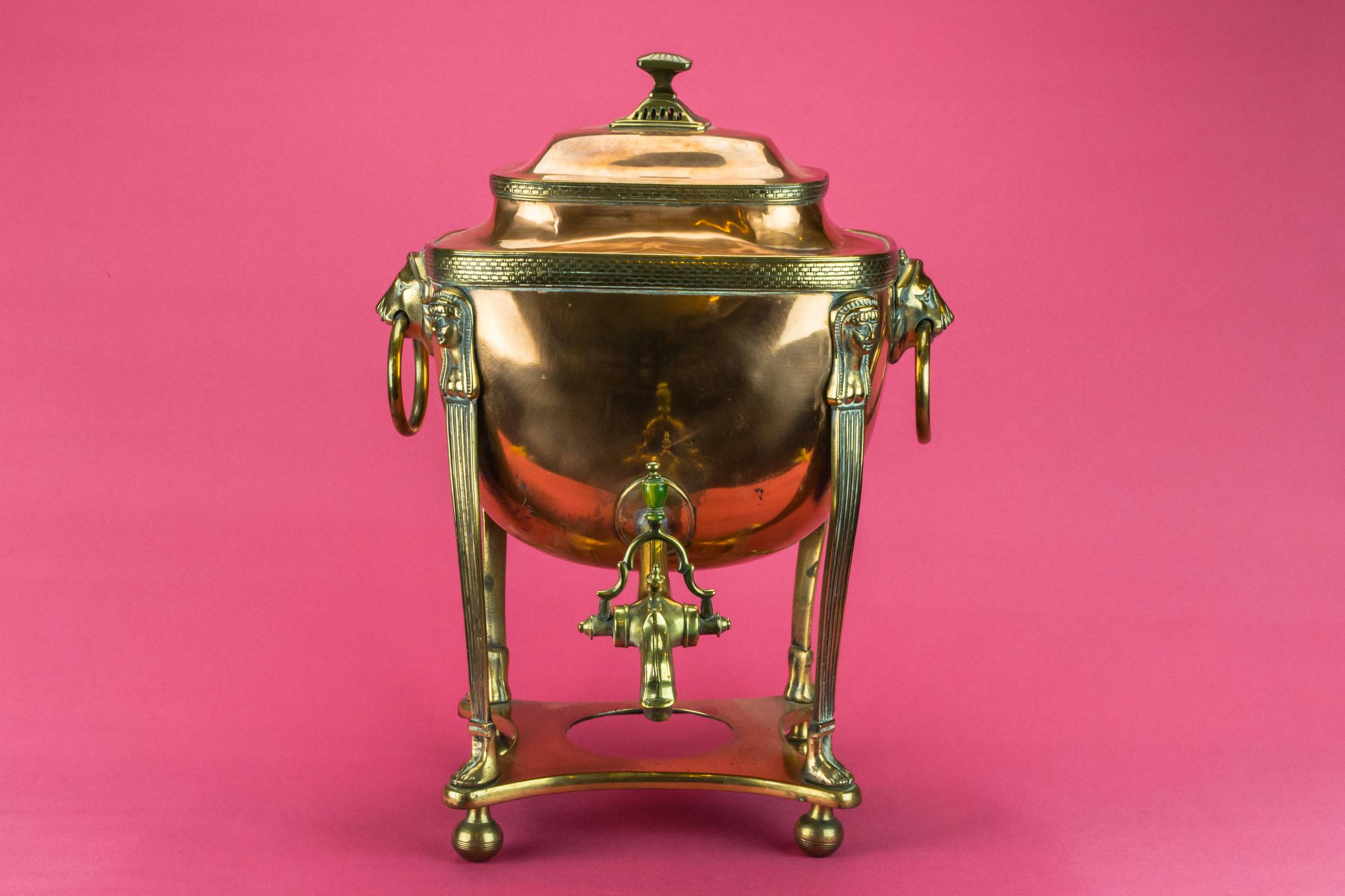 Antique Lion Masks — Regency hot water urn