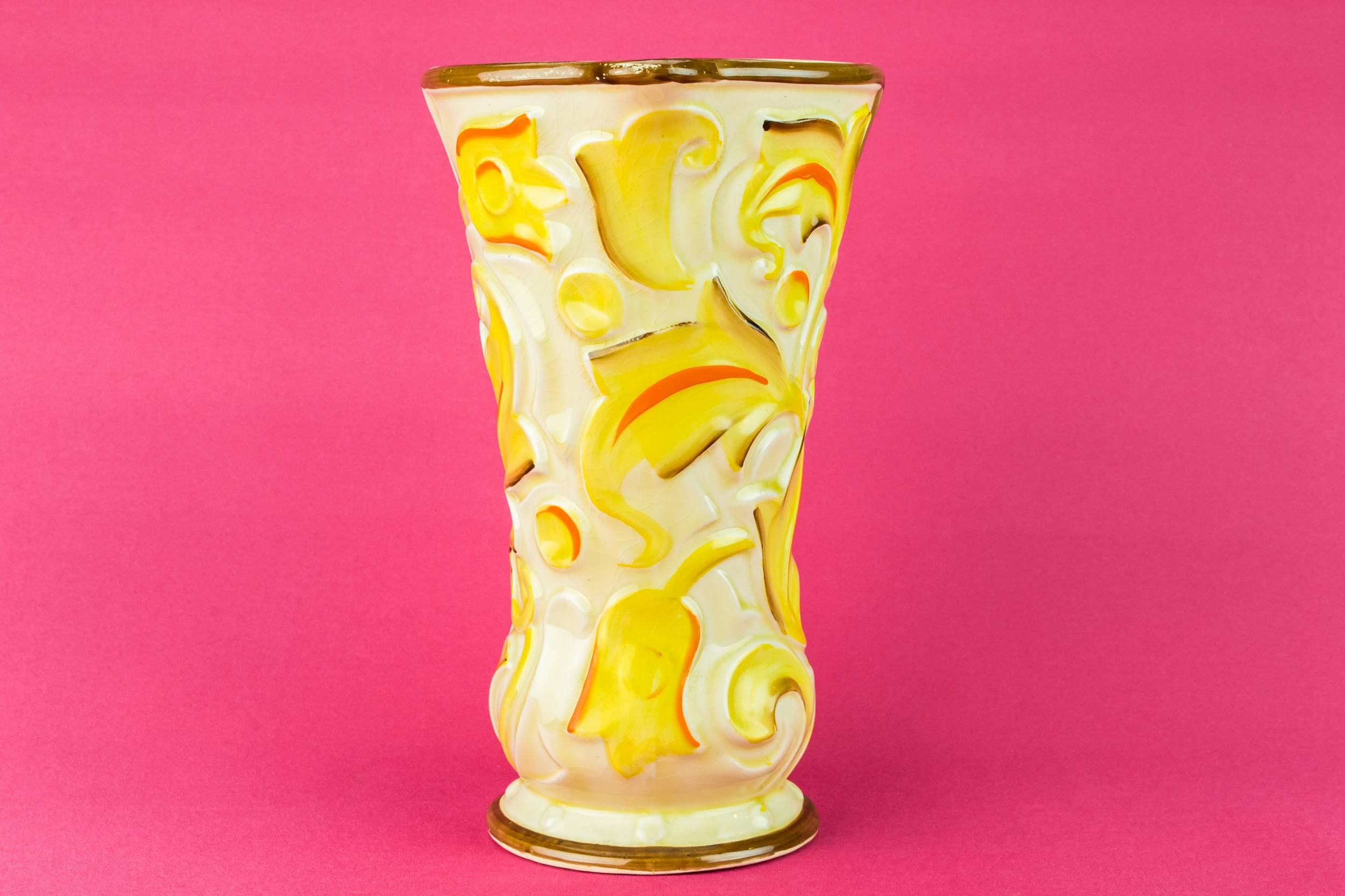 Ceramic Attractive Oil — Floral Art Deco jug 1
