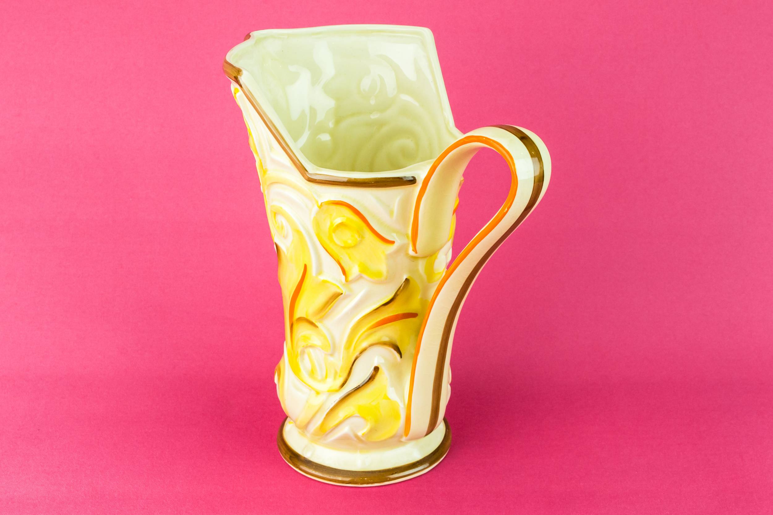 Ceramic Attractive Oil — Floral Art Deco jug 2