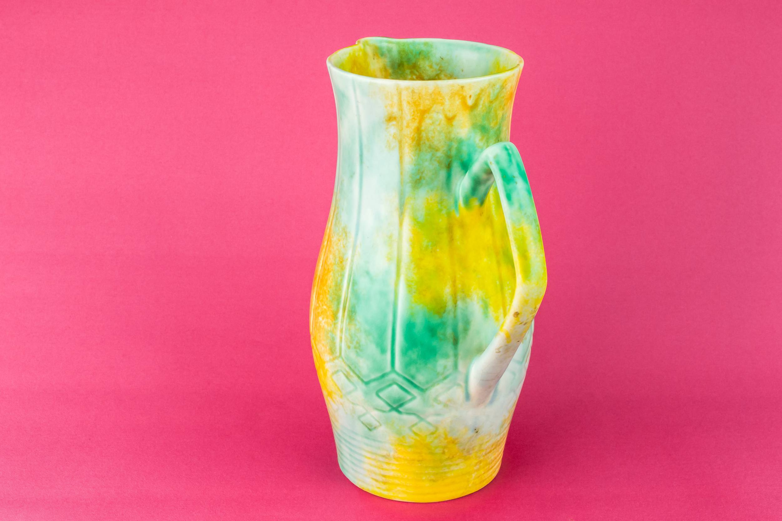 Ceramic Spectacular Juice — Green & yellow water jug 2