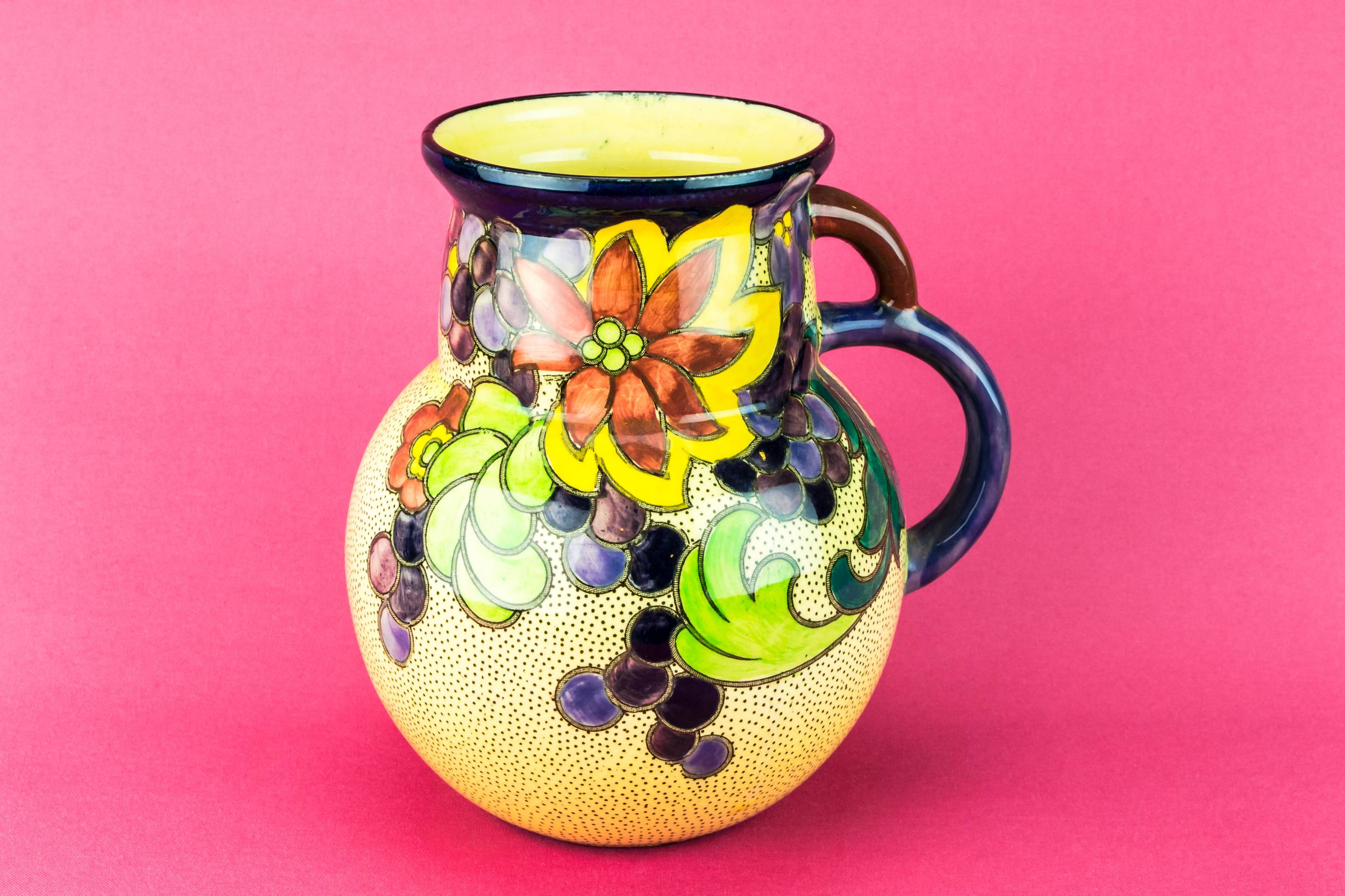 Vintage Ceramic 0.75 — Floral ceramic jug