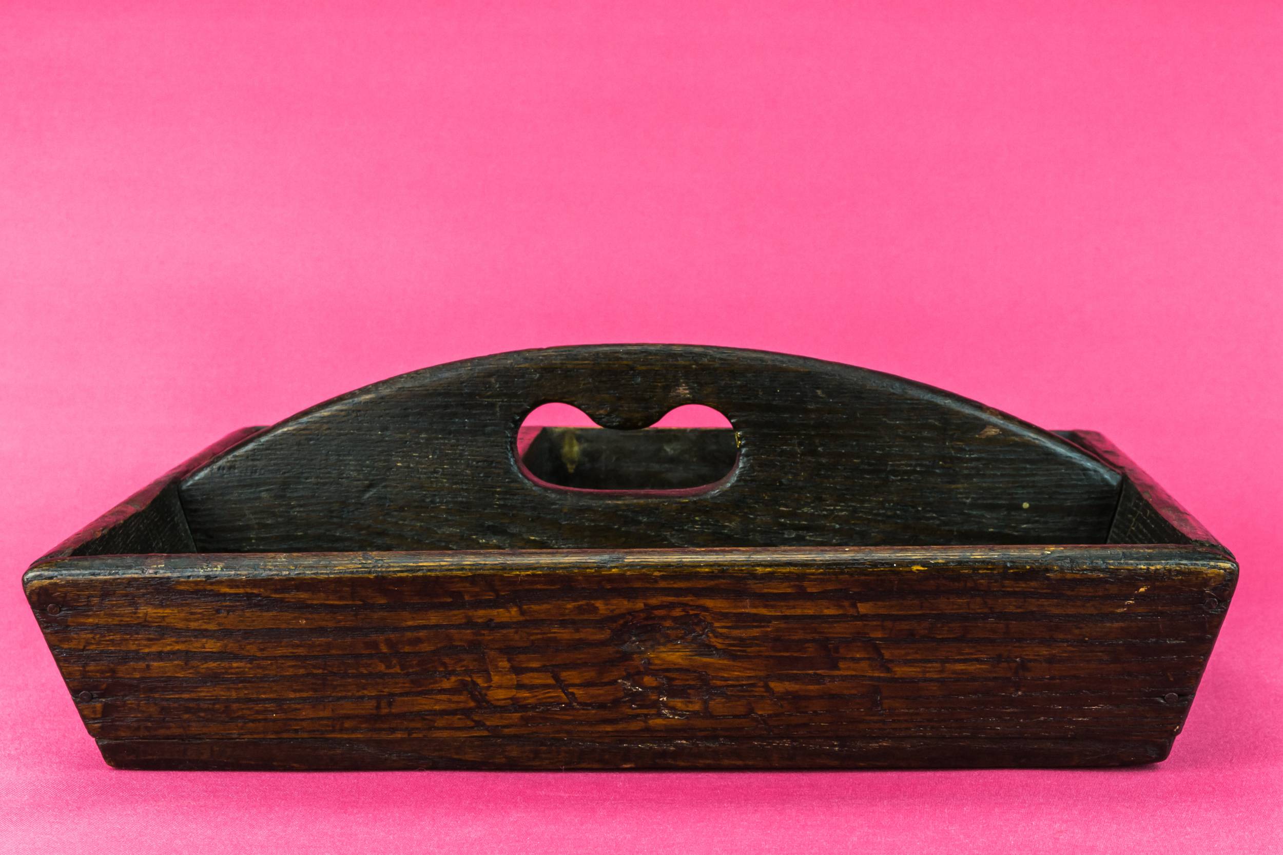 Antique Oak TRAY — Oak drinks serving tray 3