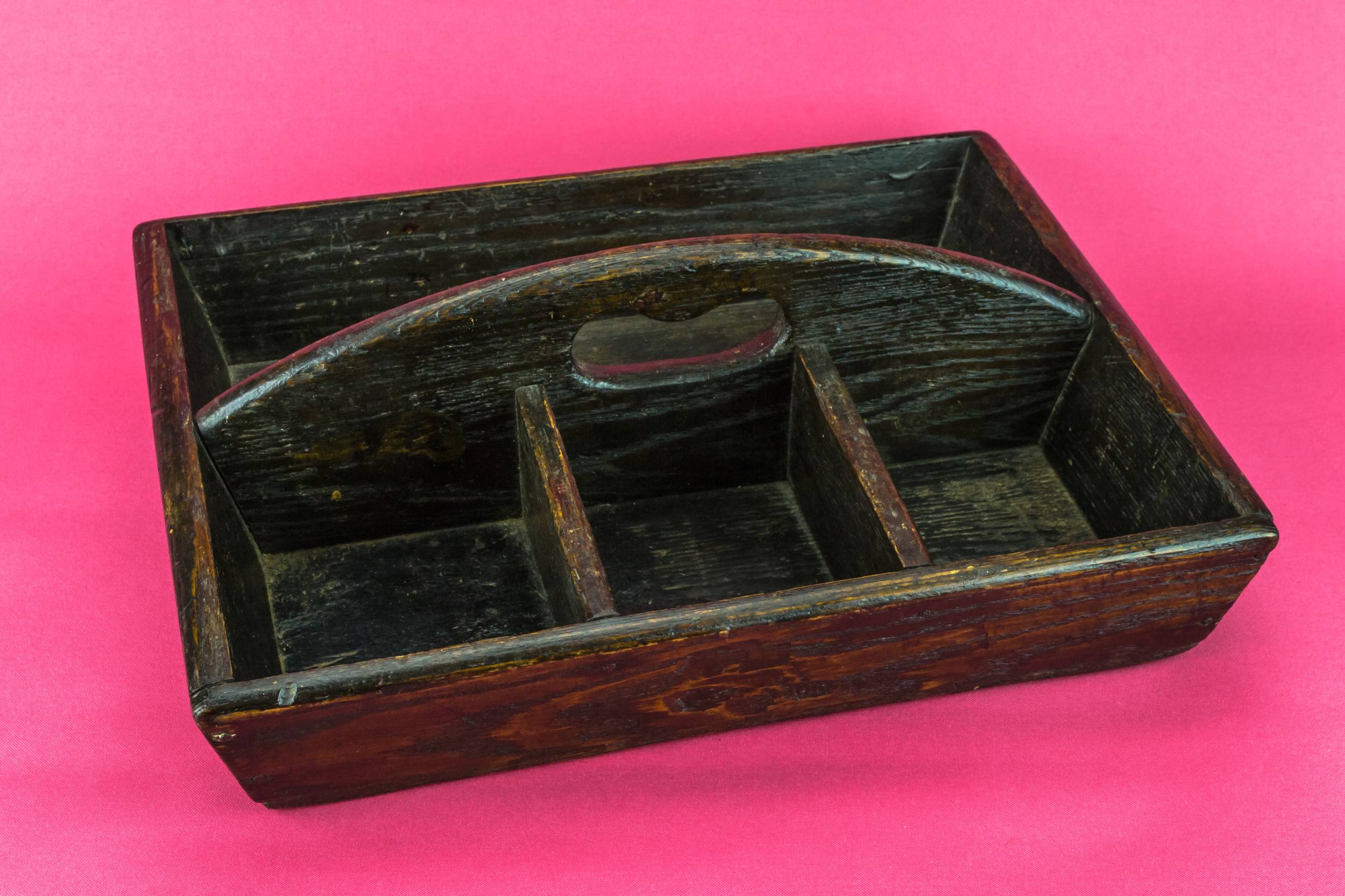 Antique Oak TRAY — Oak drinks serving tray 1