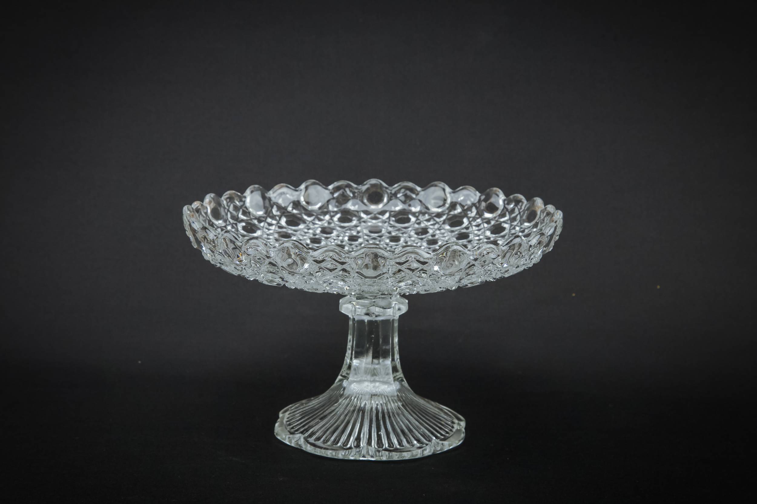 Glass Crystal Diamond — Glass stem bowl