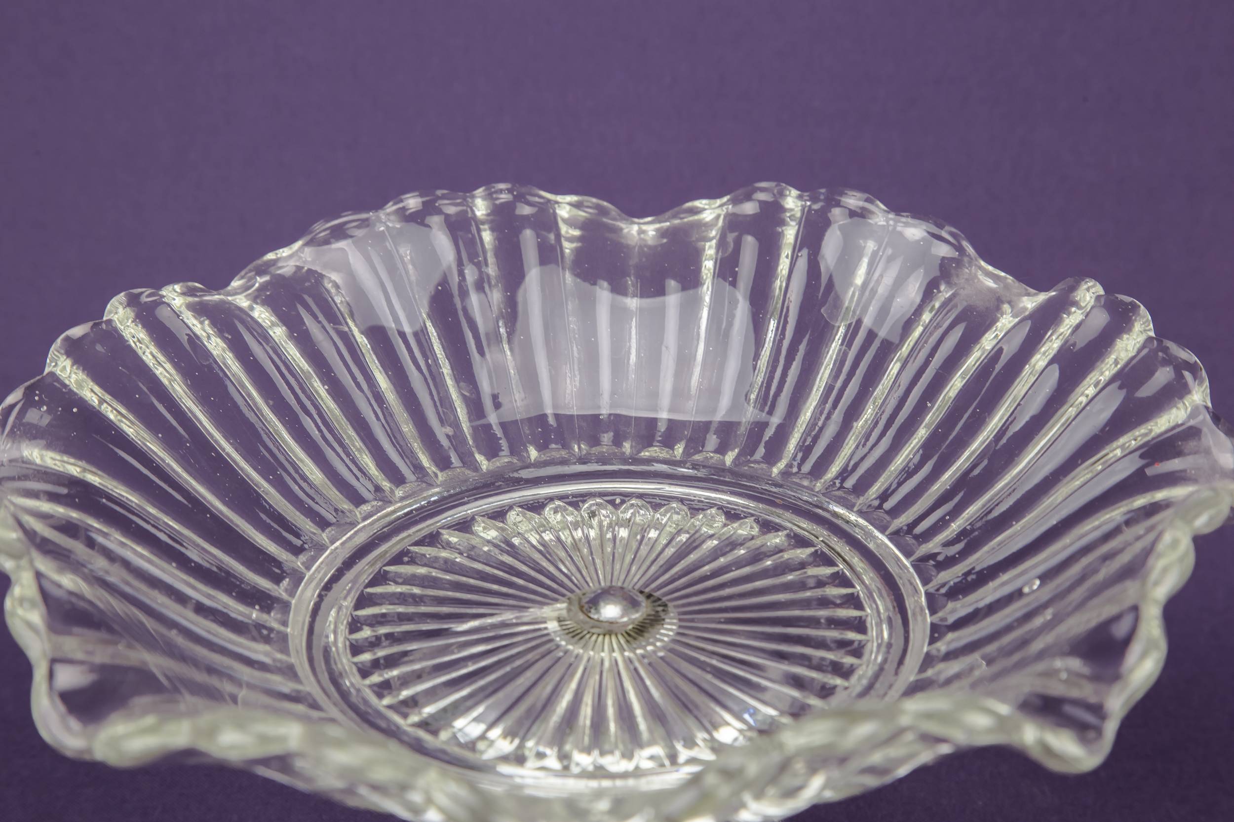 Beautiful Glass Wavy — Glass & silver plated tazza 1