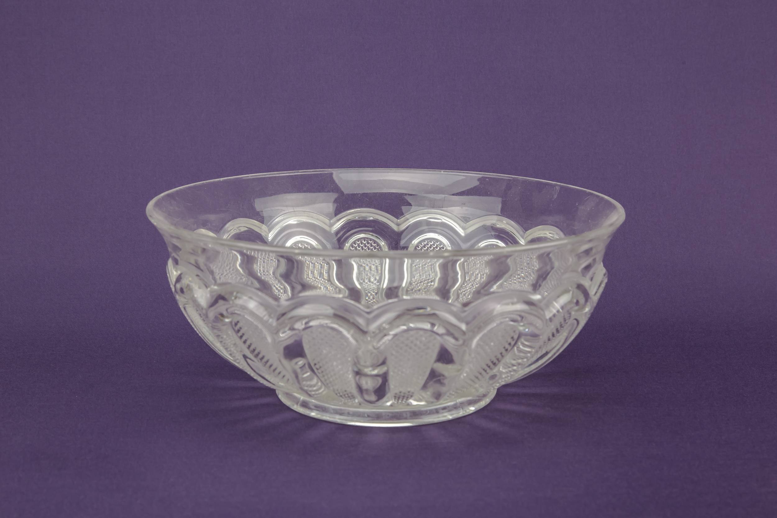 Large Antique Salad — Glass salad bowl