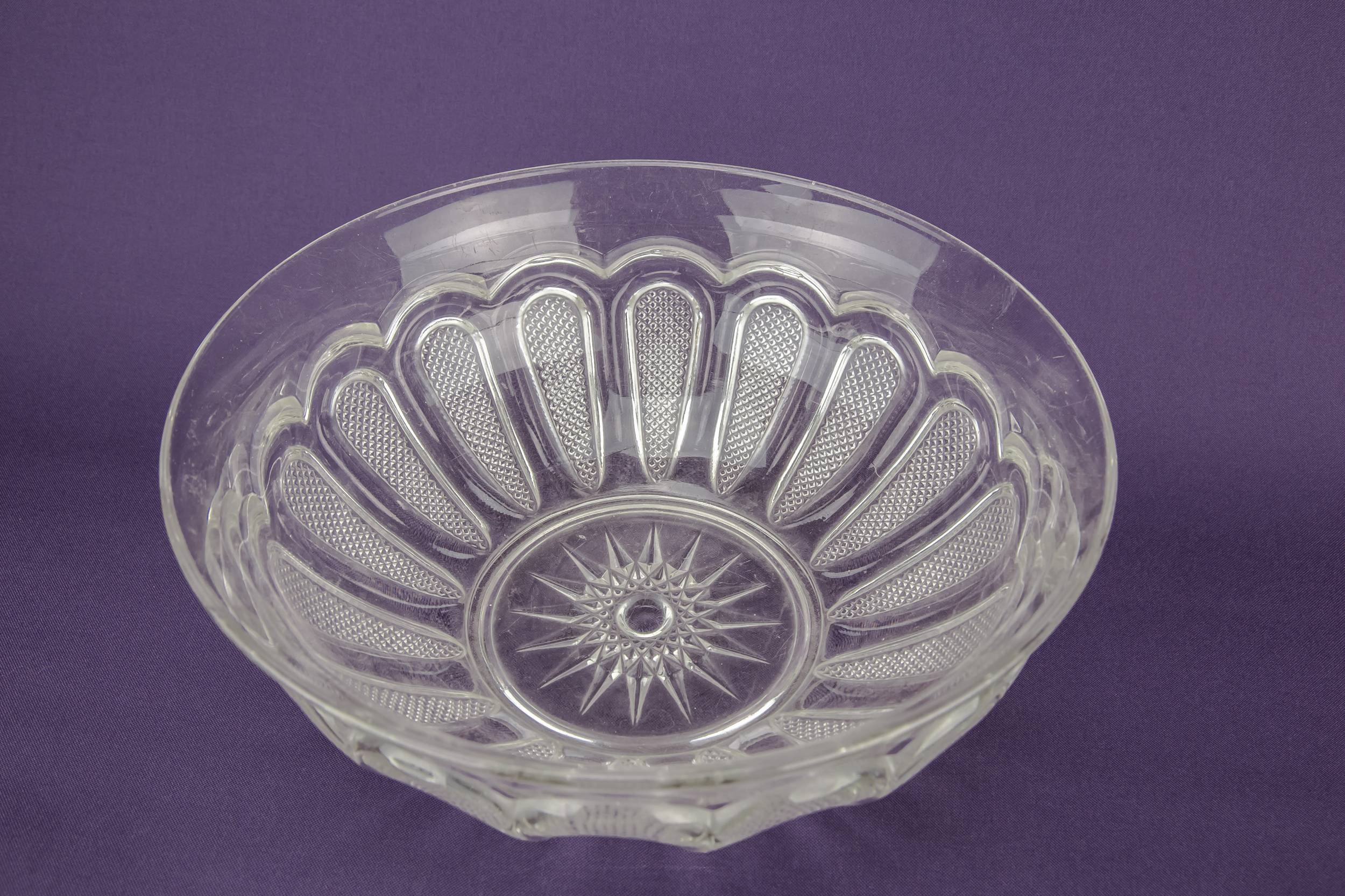 Large Antique Salad — Glass salad bowl 3