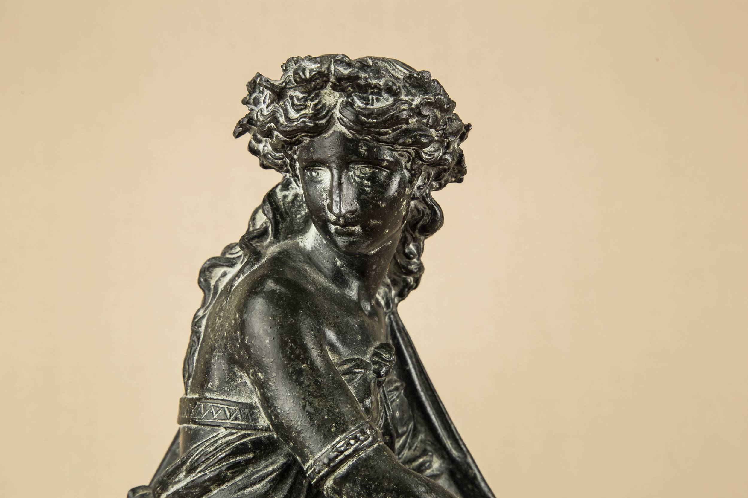 C Antique Bronze — Bronze seated Muse 1