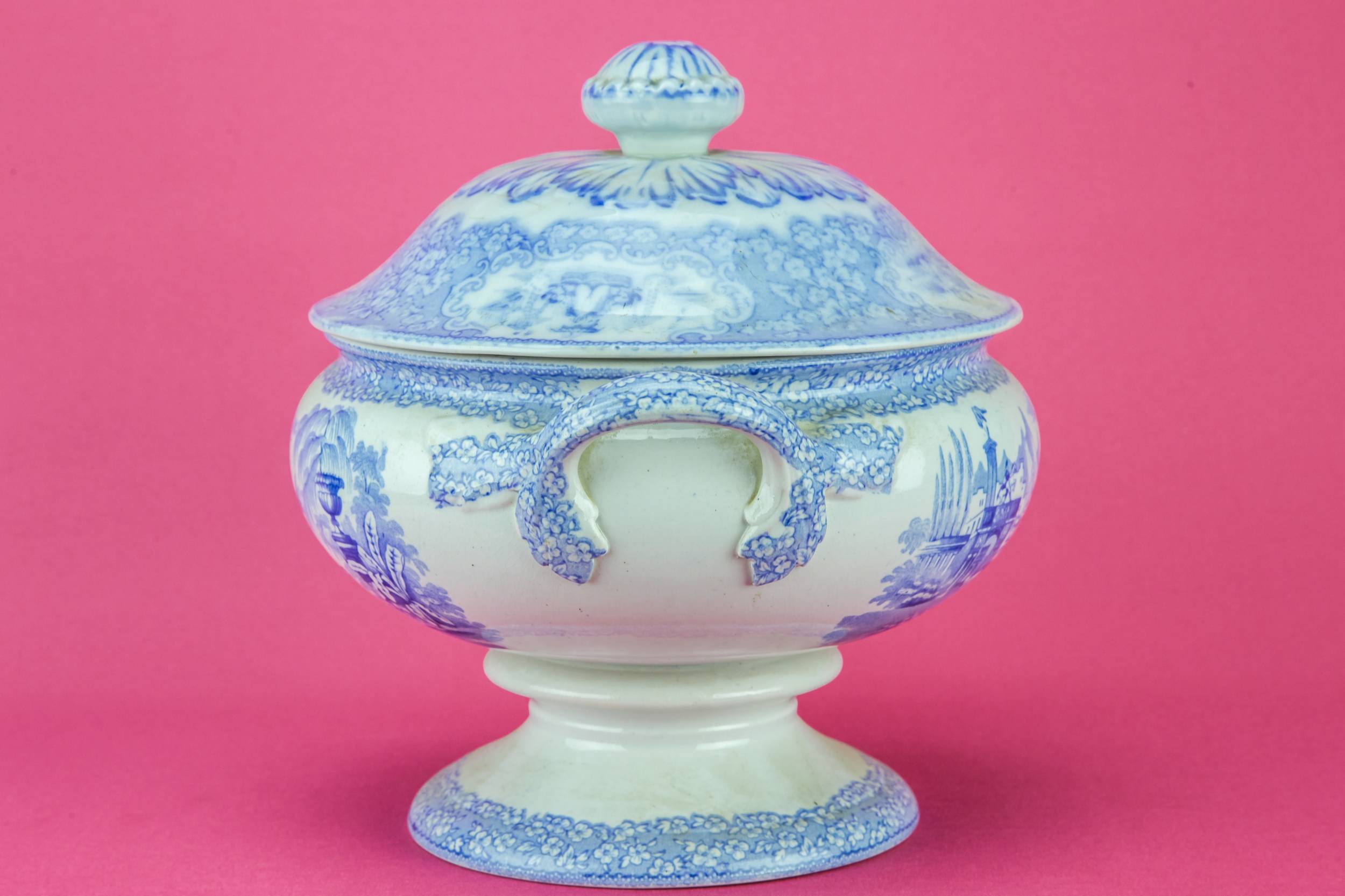 Antique Victorian Landscape — Large Victorian tureen 2