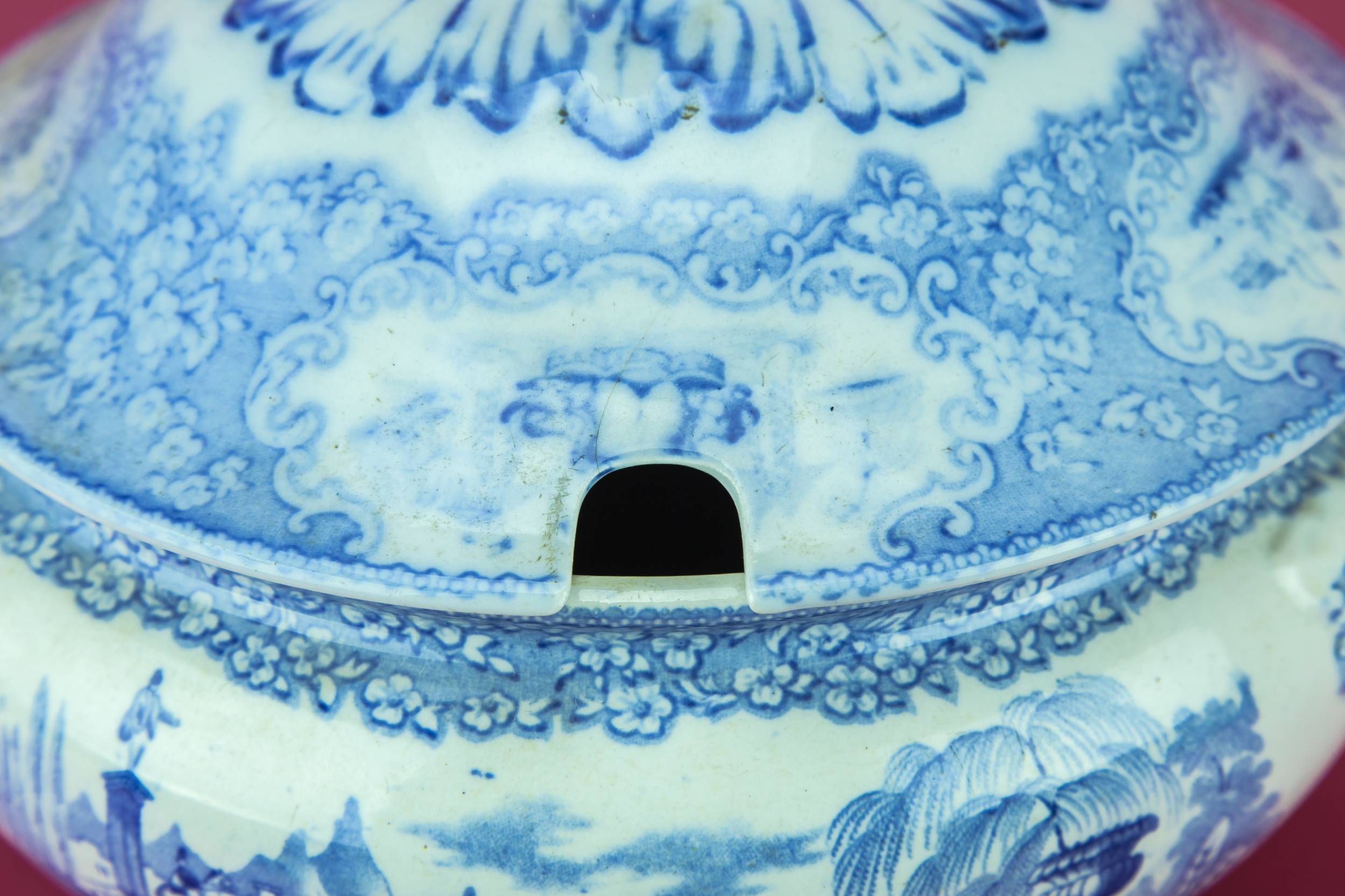 Antique Victorian Landscape — Large Victorian tureen 5