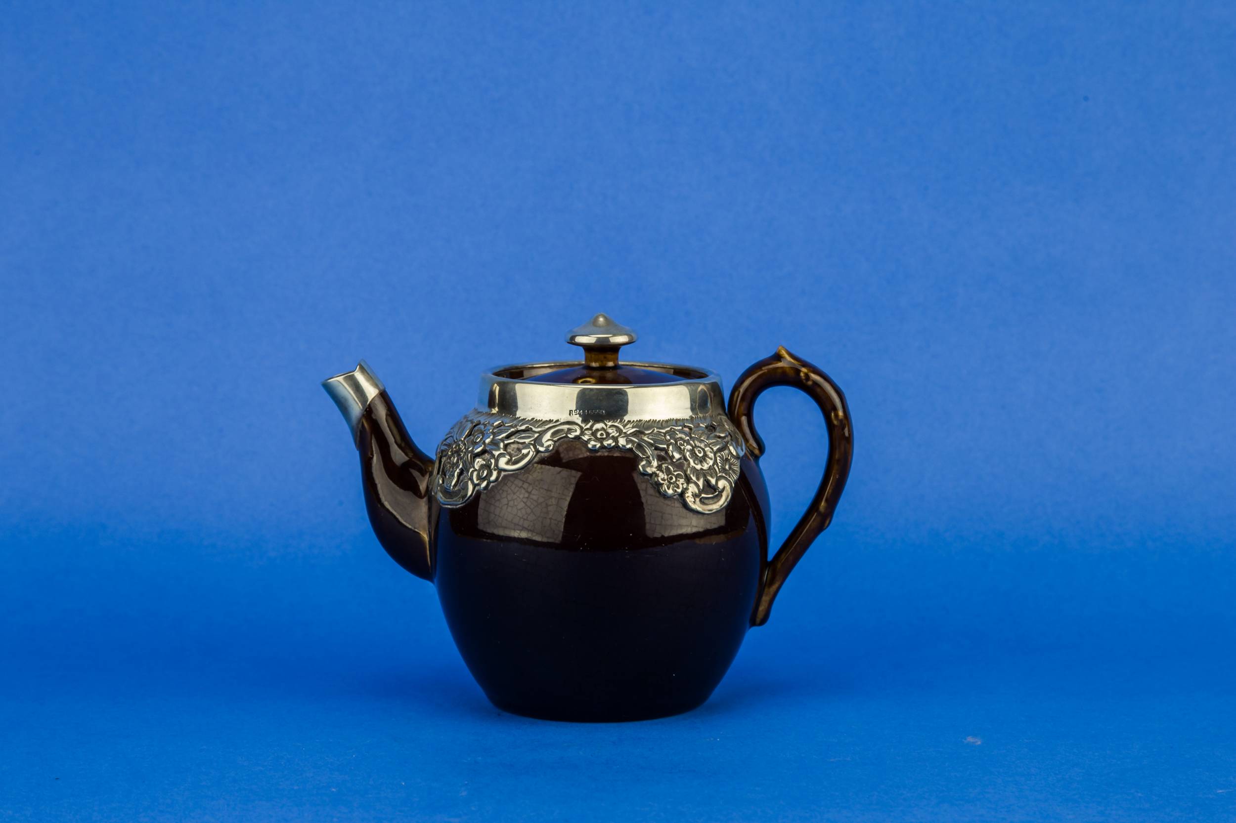 Charming Antique Henry — Silver mounted teapot
