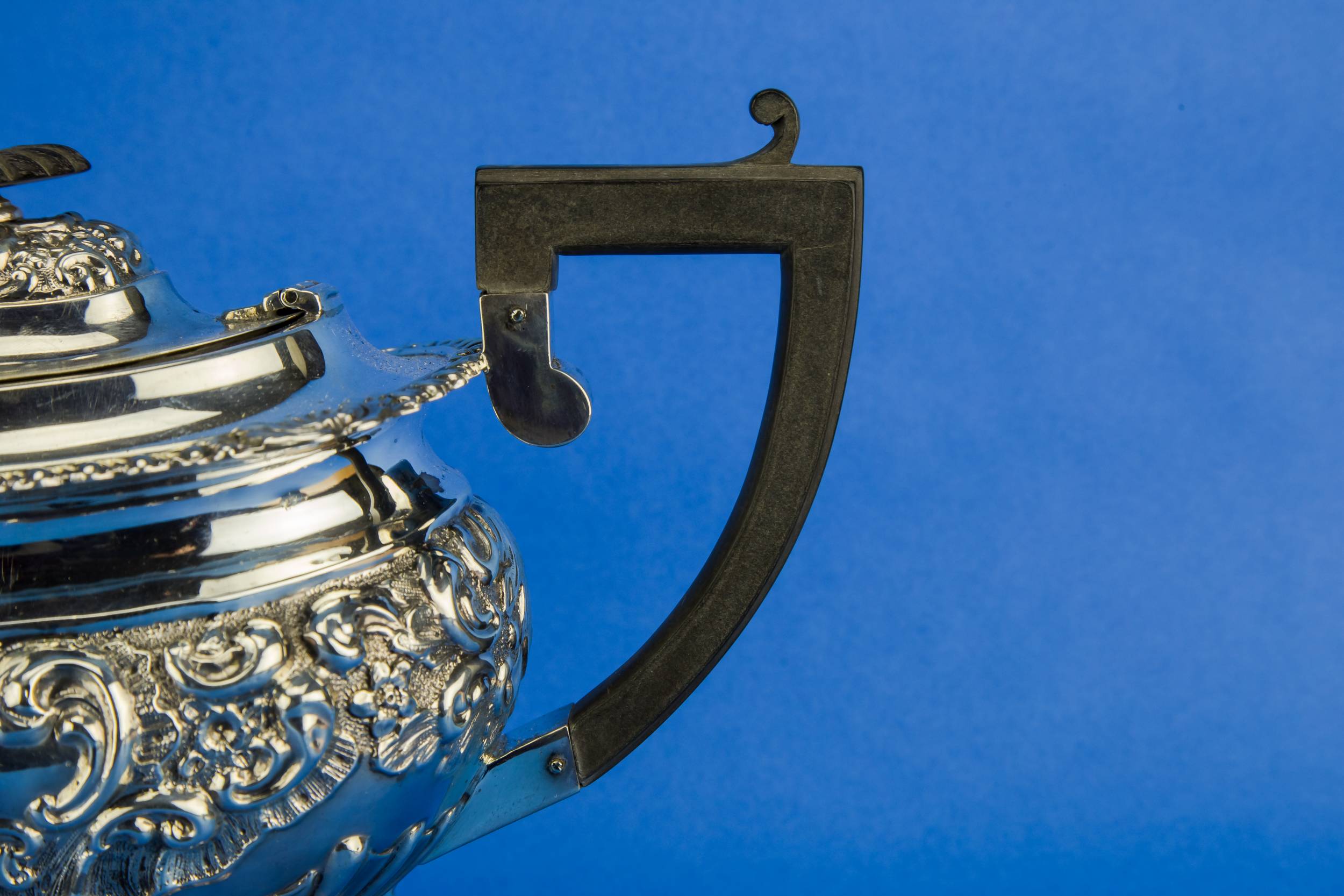 Piece Antique Sterling — Sterling silver tea set 2