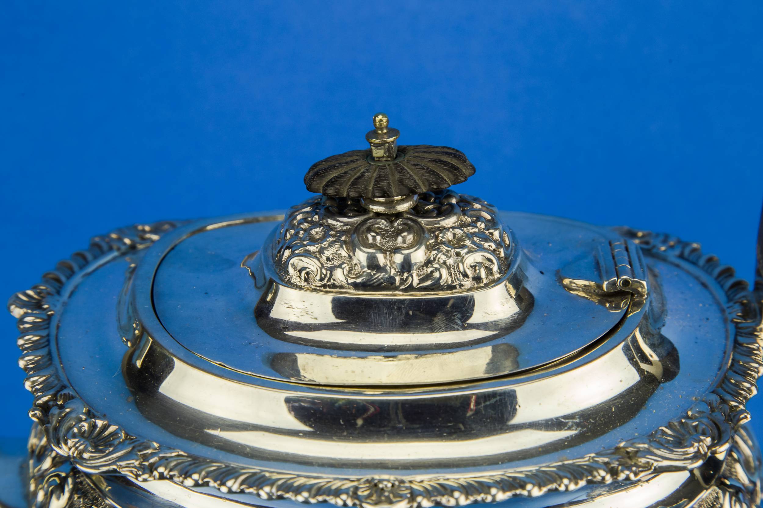 Piece Antique Sterling — Sterling silver tea set 3
