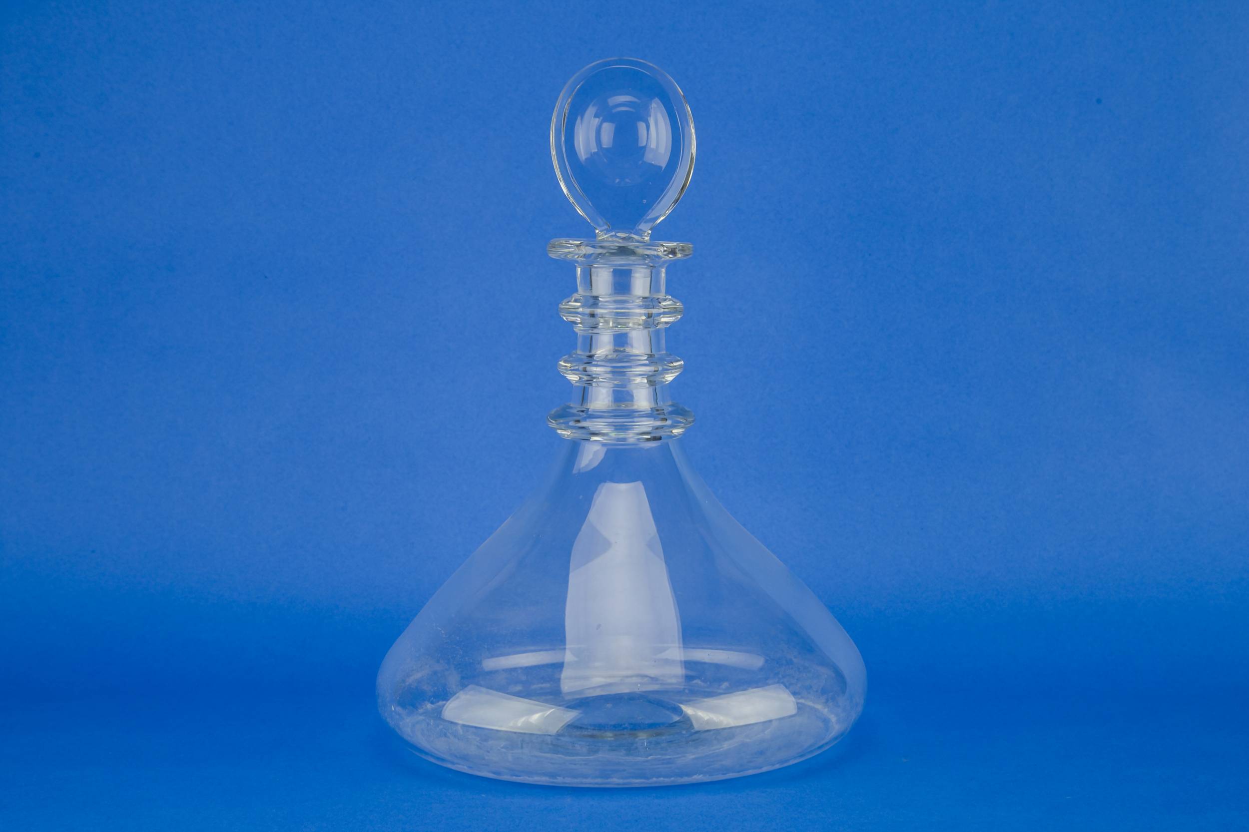 Blown Glass Pyramid — Large wine decanter