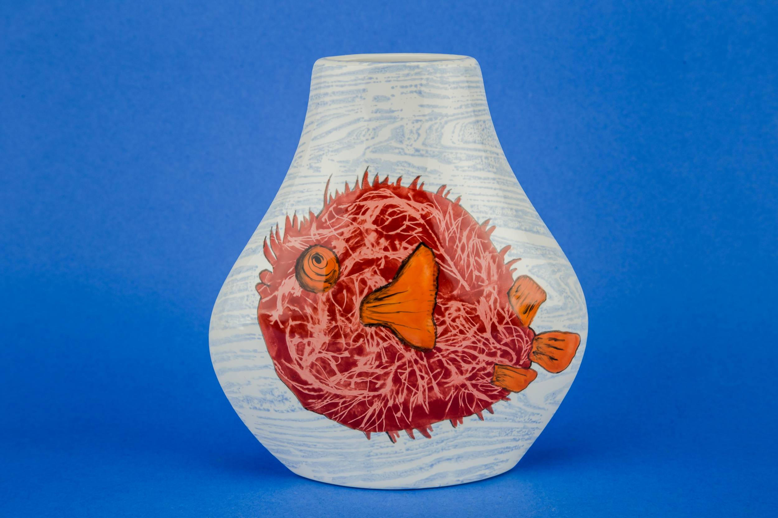 Modernist Vintage Puffer — Puffer fish ceramic vase
